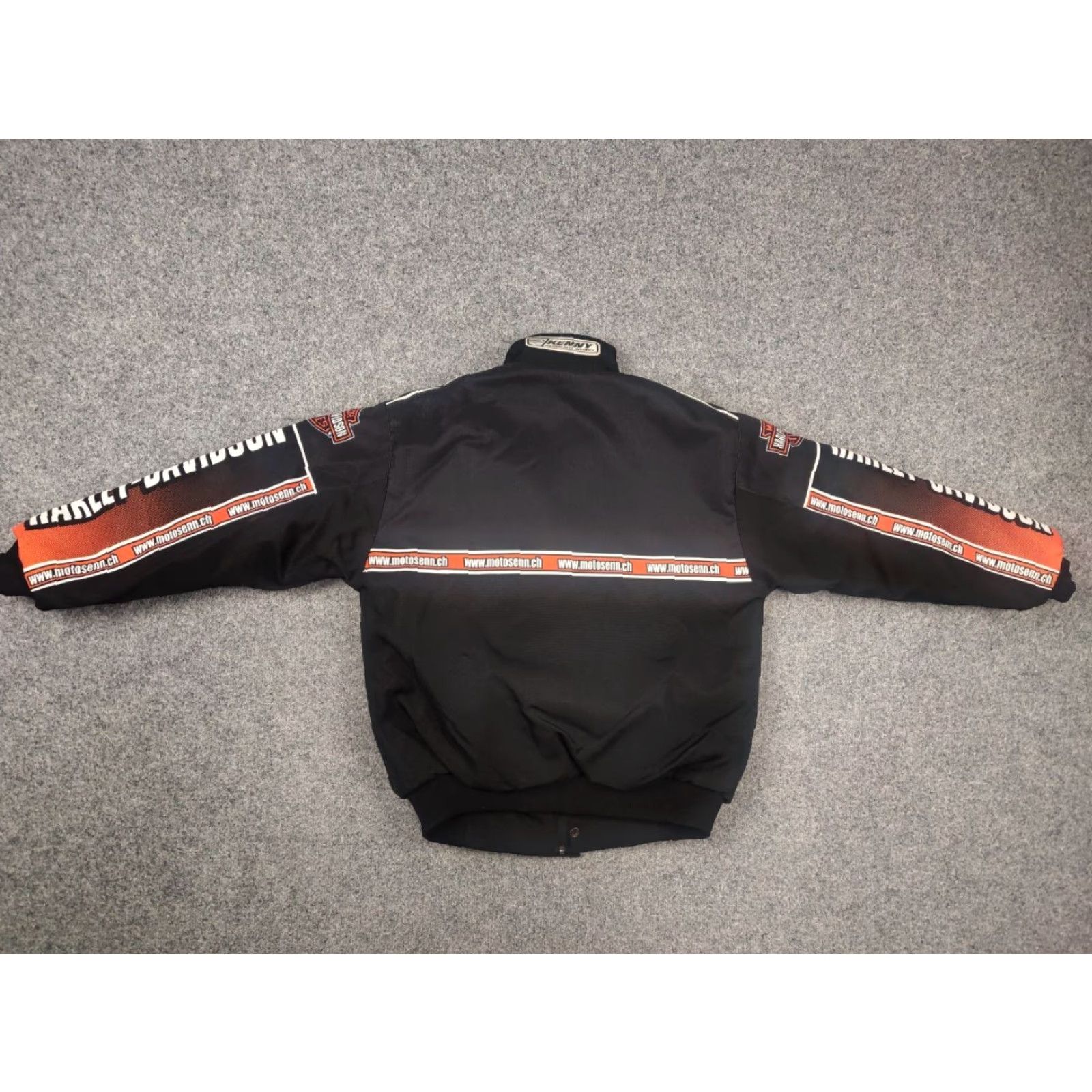 Harley Davidson VINTAGE Harley-Davidson Racing Black Jacket Bomber Moto Bike All Logo Y2K Style Size US S / EU 44-46 / 1 - 7 Thumbnail