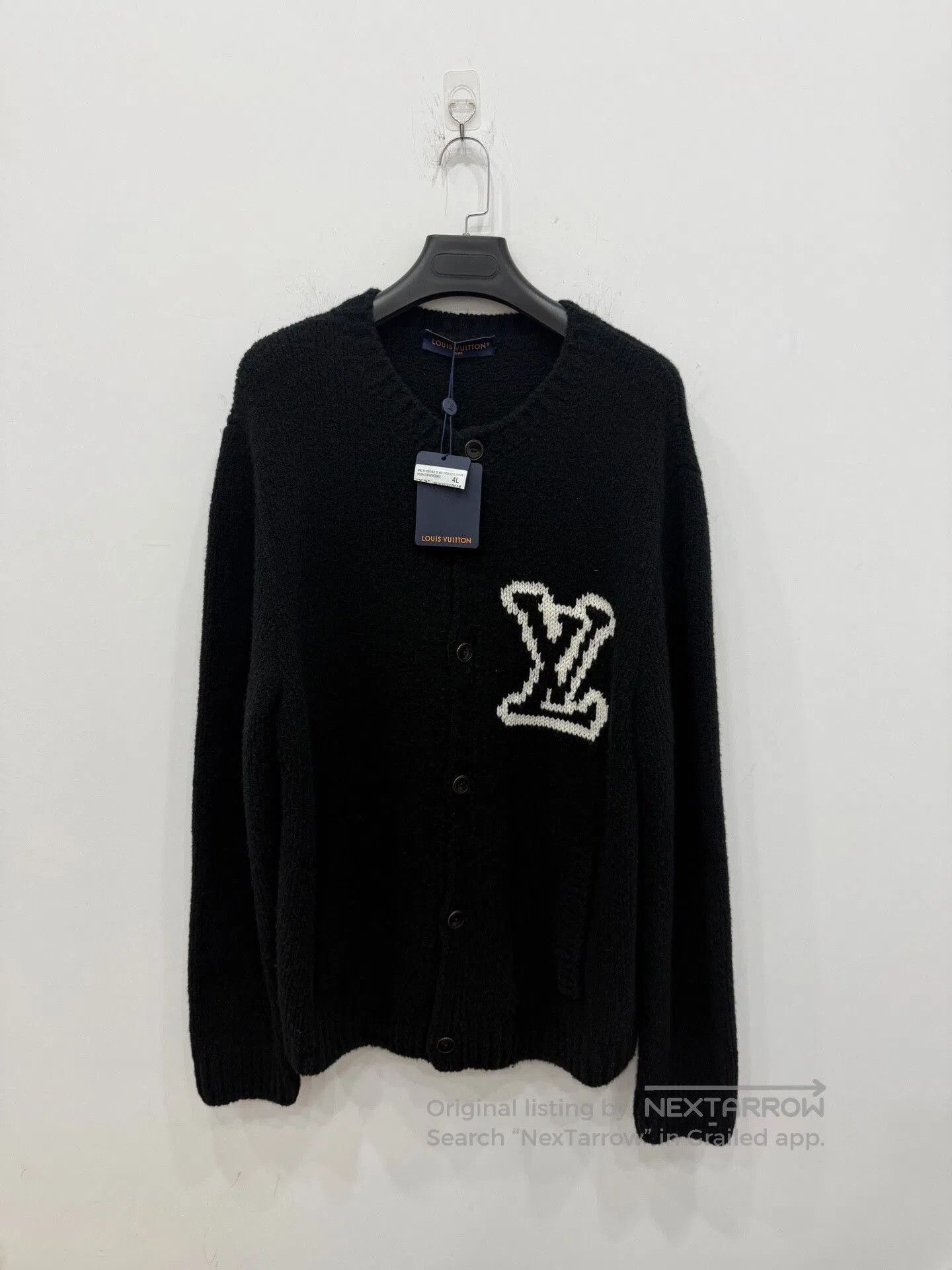 Louis Vuitton Louis Vuitton 2026 Black Logo Wool Cardigan. Size US XL / EU 56 / 4 - 1 Thumbnail