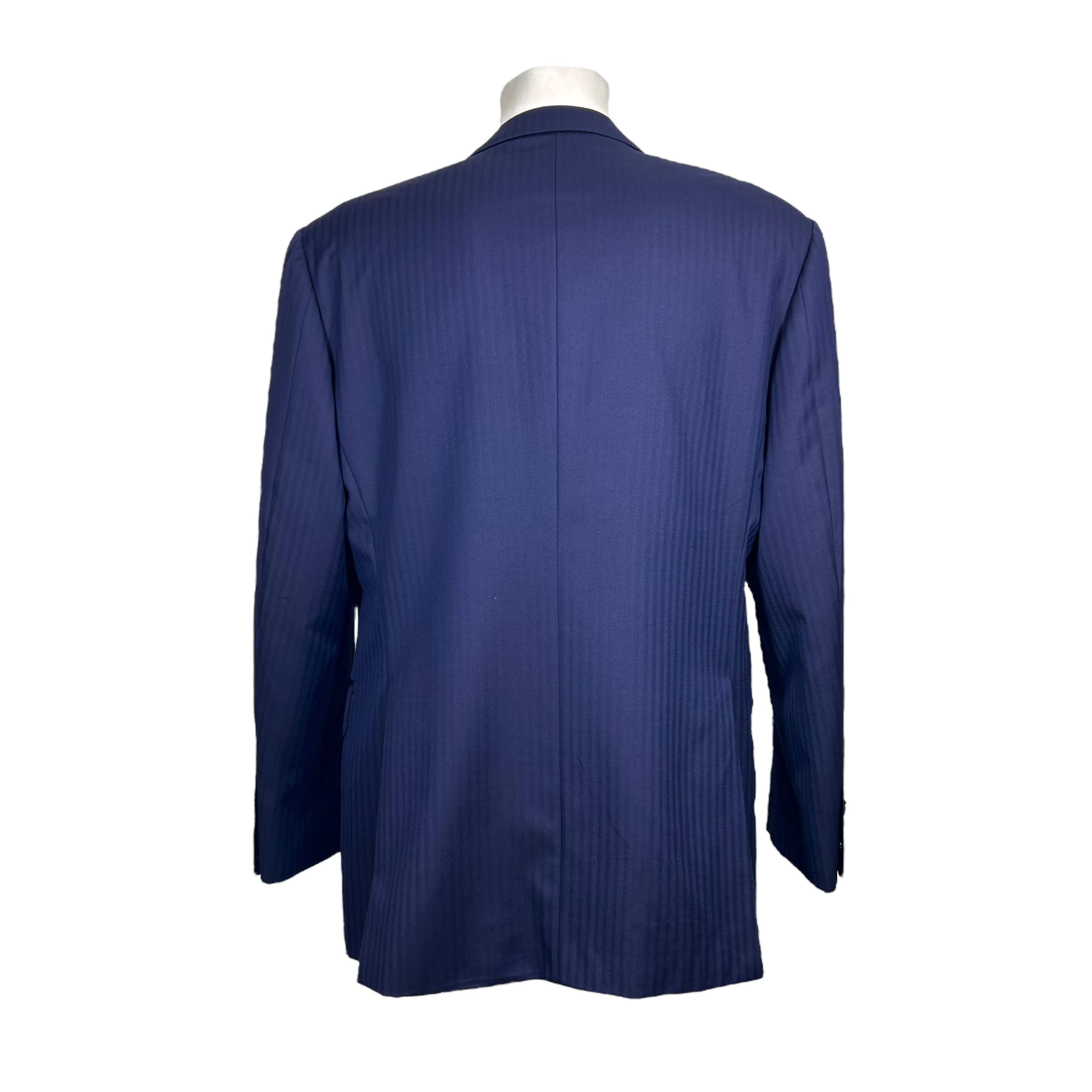 Suitsupply Suitsupply Napoli Blue Striped Blazer Wool Size EU 54 Size 44R - 2 Thumbnail