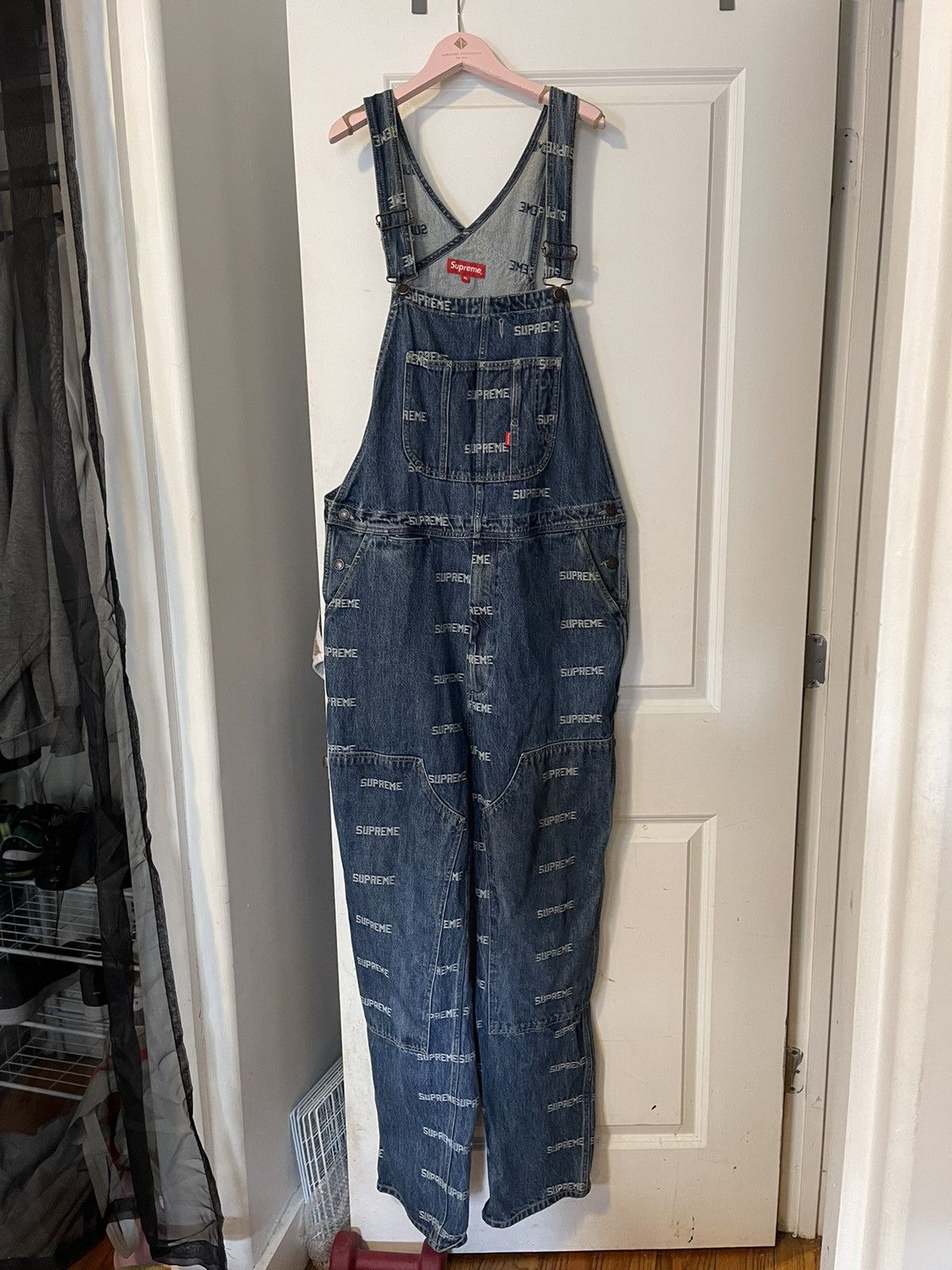 Supreme SUPREME LOGO DENIM OVERALLS (Size S) | Grailed