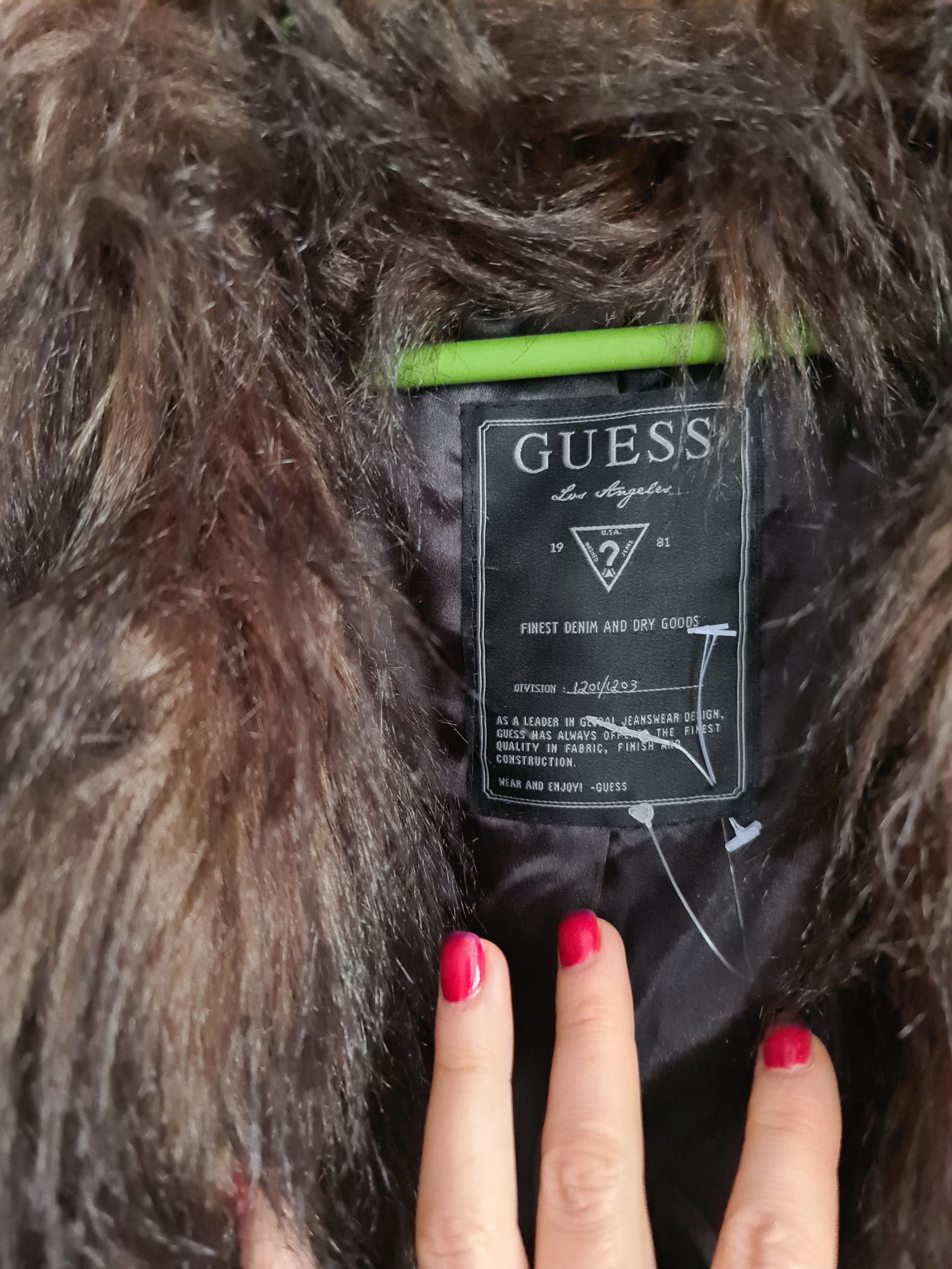 Other VINTAGE GUESS FAUX FUR JACKET - XS Size XS / US 0-2 / IT 36-38 - 2 Thumbnail