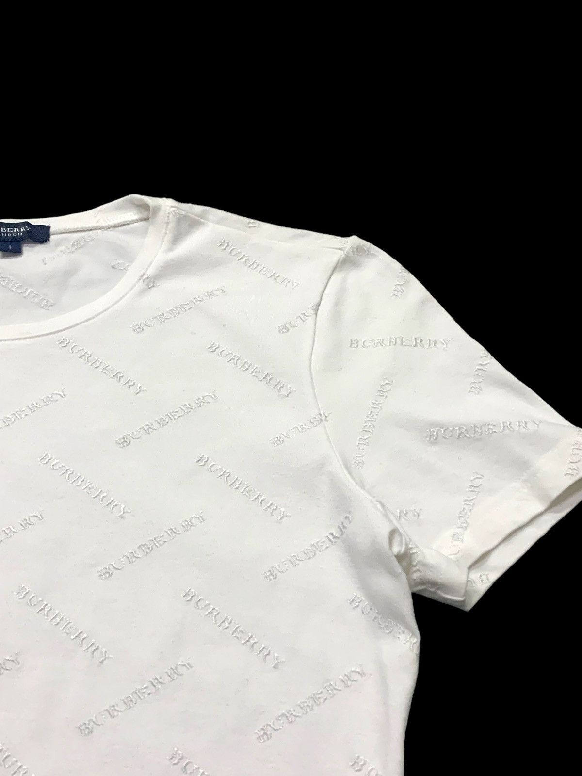 Beauty Beast × Burberry Burberry Full Spellout Embroidered Tee Size S / US 4 / IT 40 - 3 Thumbnail