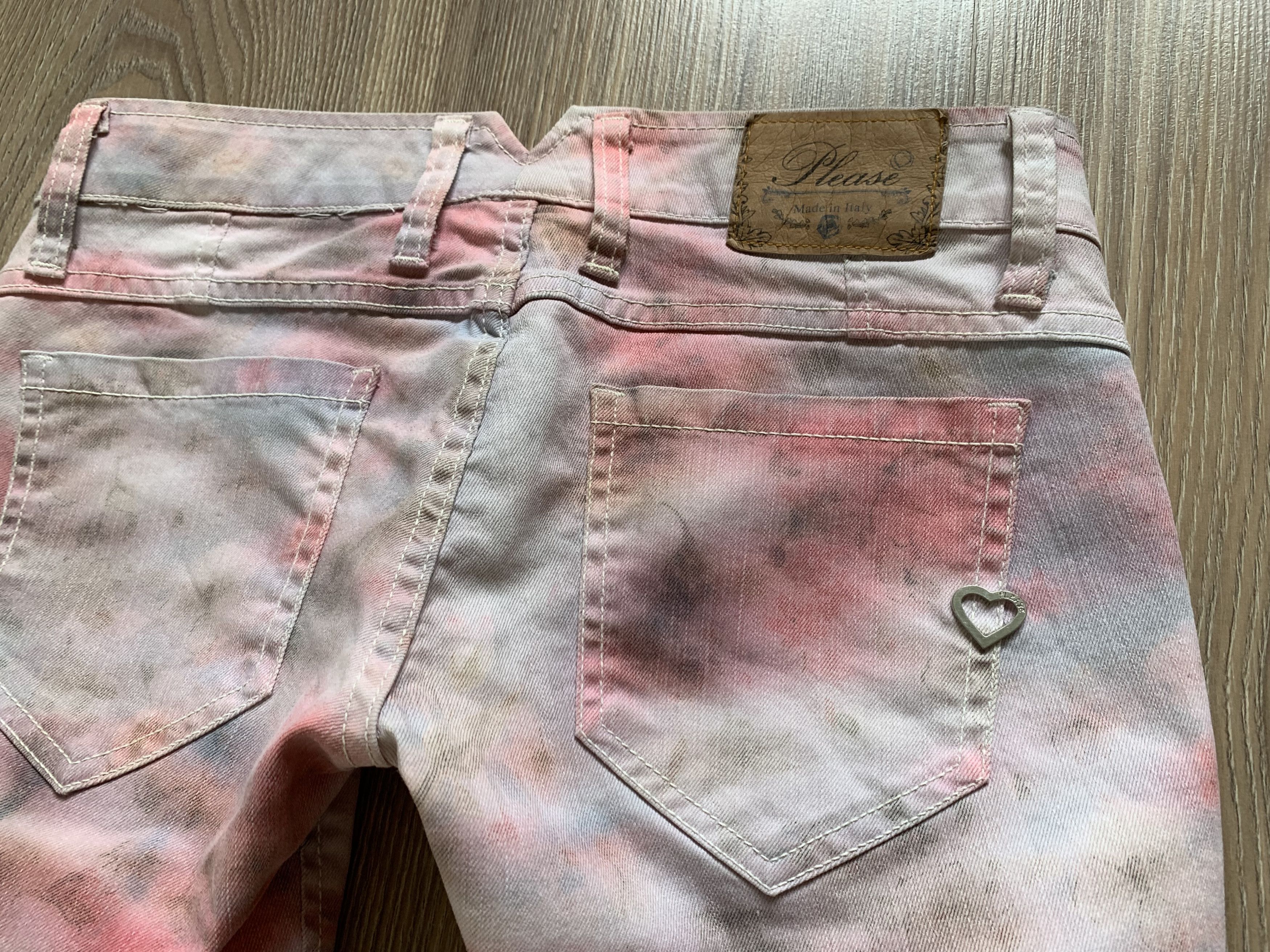 Designer × Vintage Please Women's Printed Tie Dye Skinny Jeans Size 27" / US 4 / IT 40 - 6 Thumbnail