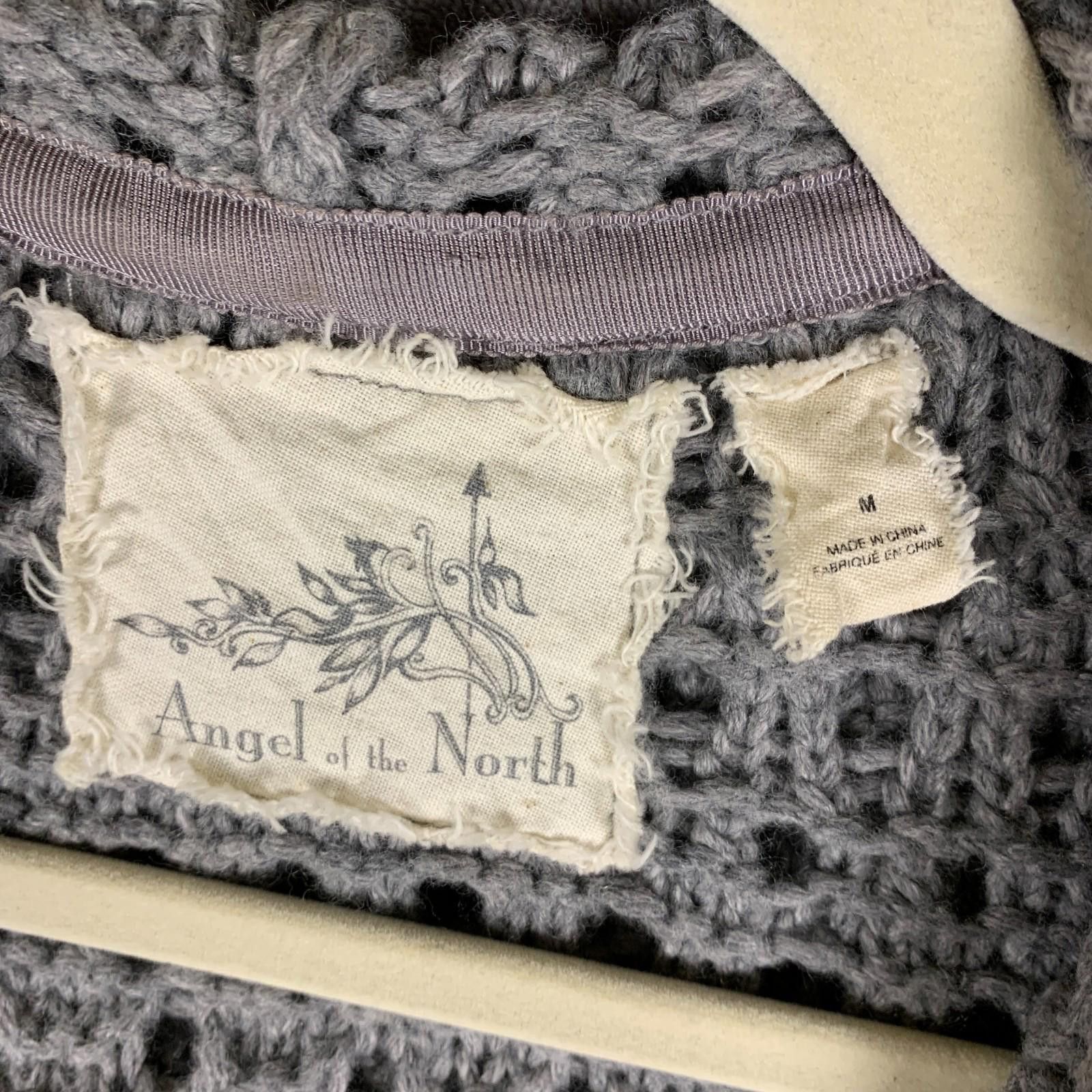 Designer Angel Of the North Open Front Hooded Cardigan Sz. Med (368) Size M / US 6-8 / IT 42-44 - 6 Thumbnail
