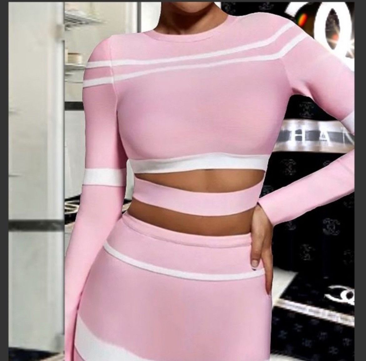 Designer × Other NWT, Lavishly Paris Women’s Pretty Pink Skirt Suit Set Size M / US 6-8 / IT 42-44 - 3 Thumbnail