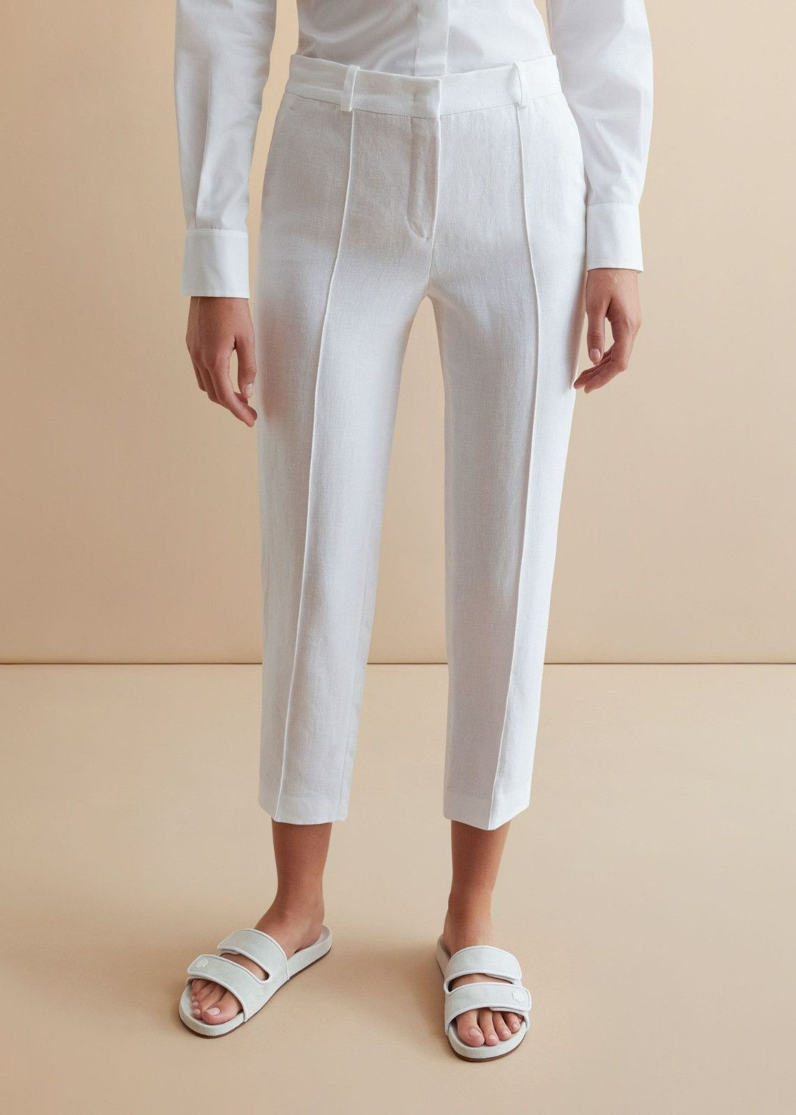 Loro Piana o1srvl11e0424 Trouser in White Size 36" / US 14 / IT 50 - 2 Thumbnail