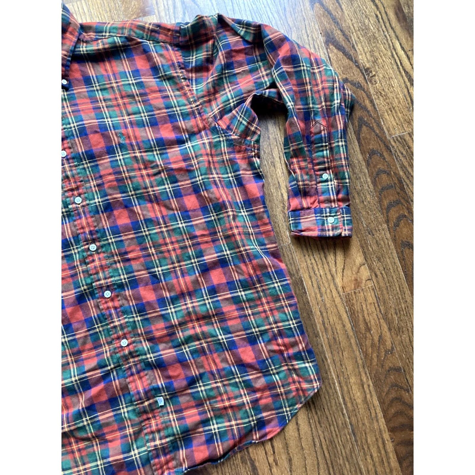 Polo Ralph Lauren VINTAGE Polo Ralph Lauren Mens XL Tartan Plaid Wool Blend Flannel Button Up Shirt Size US XL / EU 56 / 4 - 3 Thumbnail
