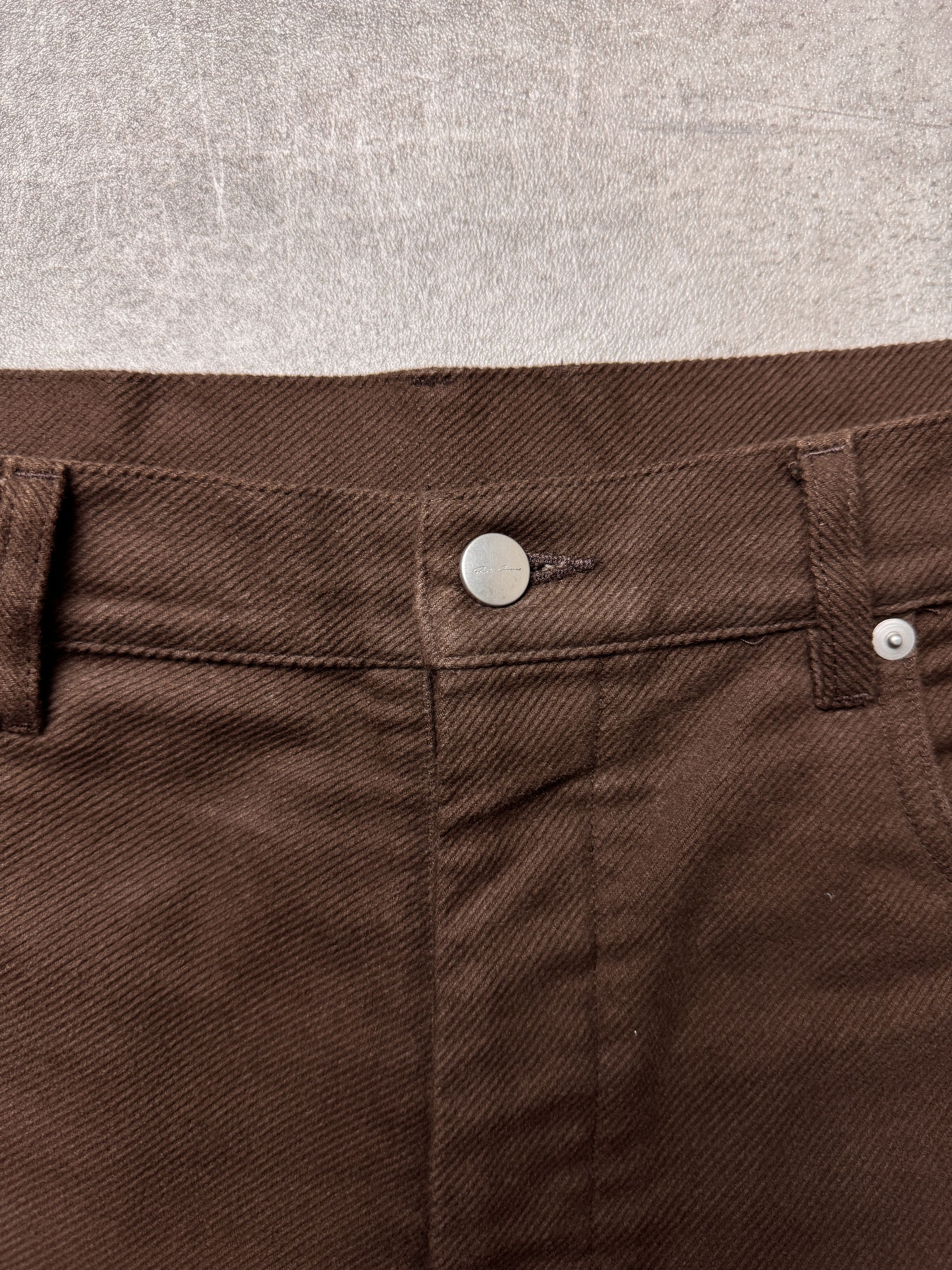 Rick Owens RICK OWENS FW23 Luxor Geth Jeans in Brown Denim Size 34 Size US 34 / EU 50 - 8 Thumbnail