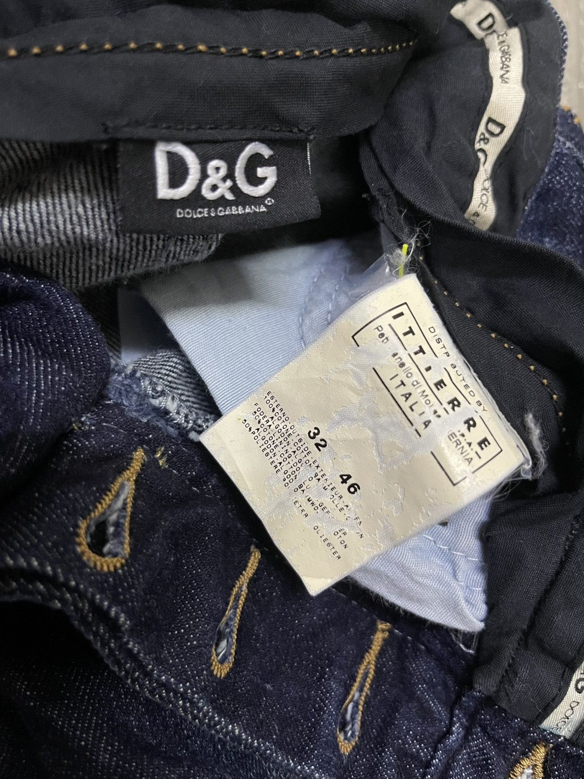 Dolce & Gabbana DOLCE & GABBANA Men’s Distressed Denim Blue Black Logo Size US 32 / EU 48 - 14 Thumbnail