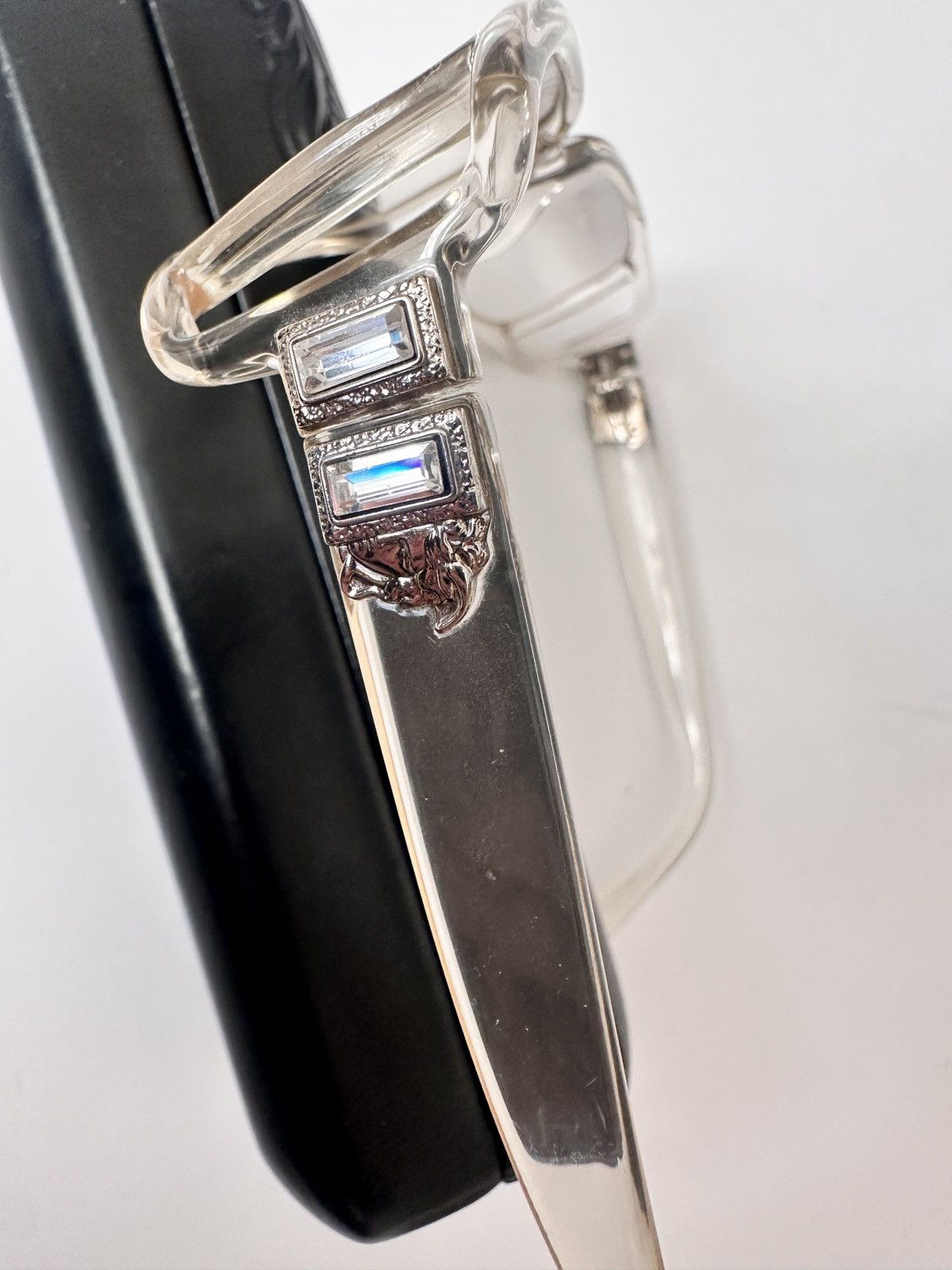 Versace Versace 554-H Rimless Clear Sunglasses (Vintage Y2K Medusa) Size ONE SIZE - 8 Thumbnail