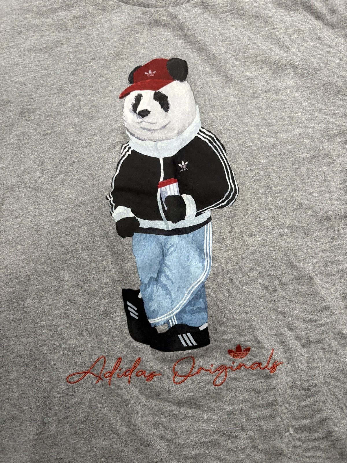 Adidas Adidas DOROPHY COLLAB - TT PANDA TEE Large Grey Size US L / EU 52-54 / 3 - 3 Thumbnail