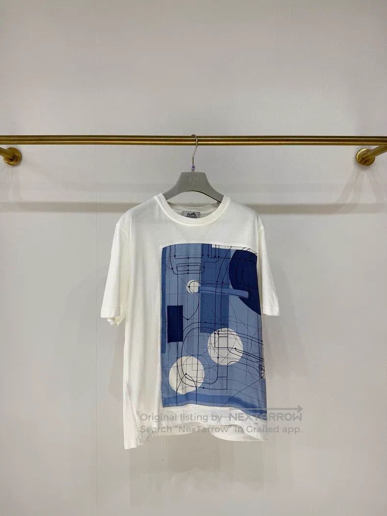 Hermes Hermes Silk and Cotton Blend T-Shirt Size US M / EU 48-50 / 2 - 1 Thumbnail
