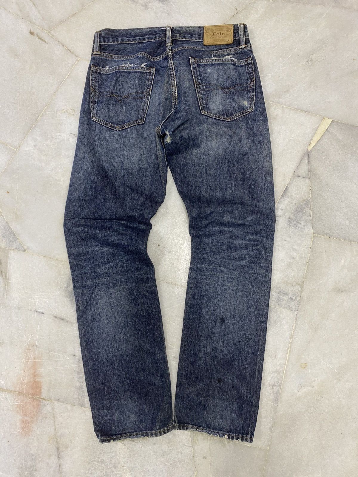 Polo Ralph Lauren Size 31x30 Vintage Polo Ralph Lauren Distressed Jeans Faded Size US 31 - 17 Thumbnail