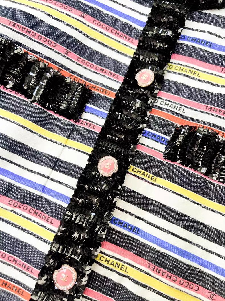Chanel Chanel Colourful striped logo webbing striped sequin embro Size XS / US 0-2 / IT 36-38 - 4 Thumbnail