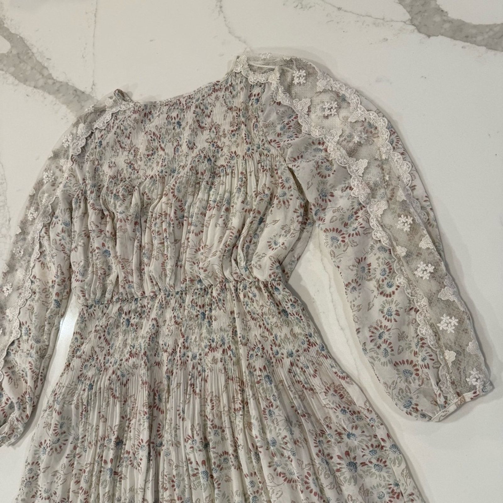 Free People Free People Floral Charolette Chiffon MidiDress Womens Small Size S / US 4 / IT 40 - 7 Thumbnail