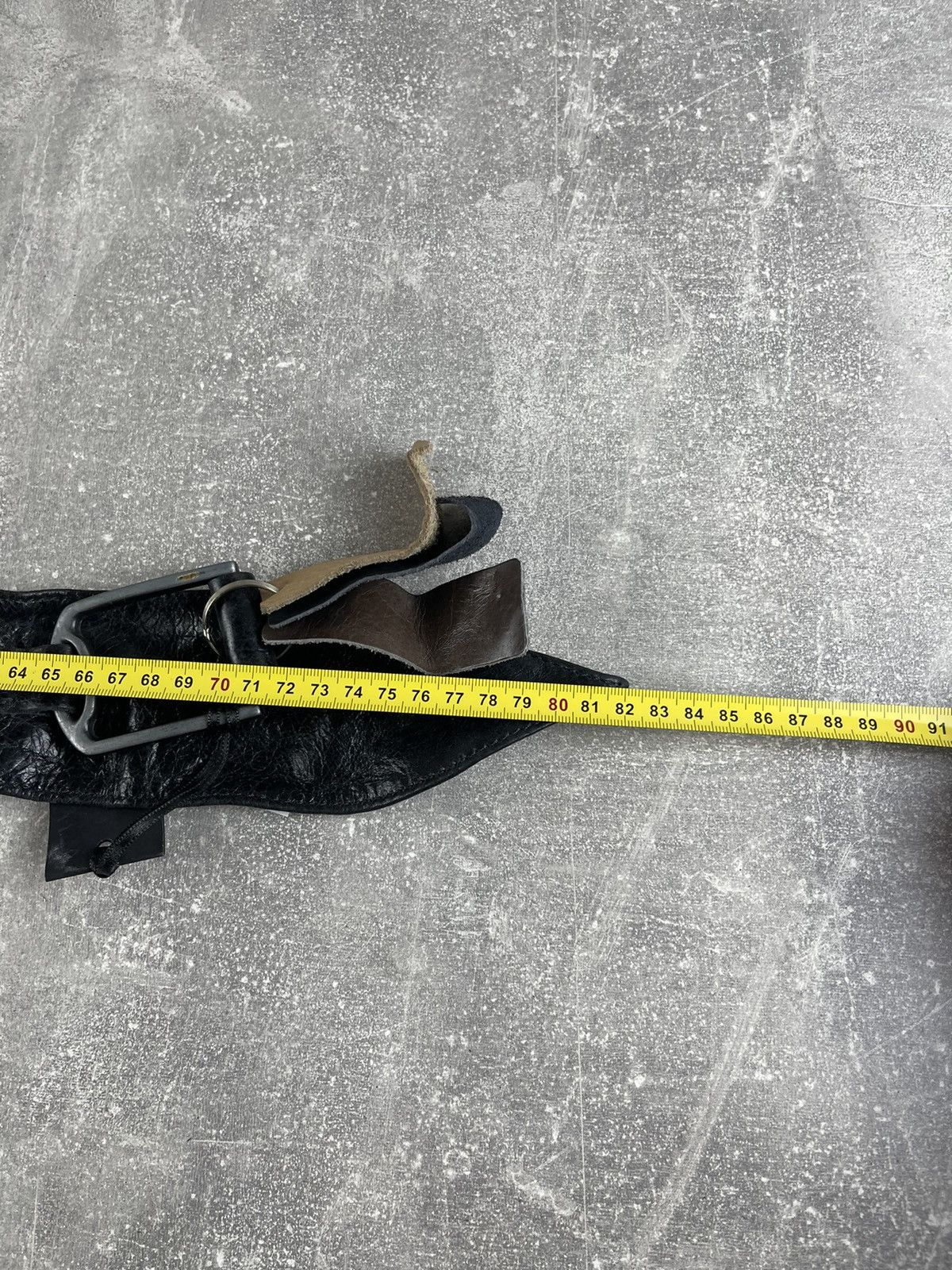 Genuine Leather Accessori D Avant Garde Textured Leather Belt Handcrafted Size ONE SIZE - 10 Thumbnail