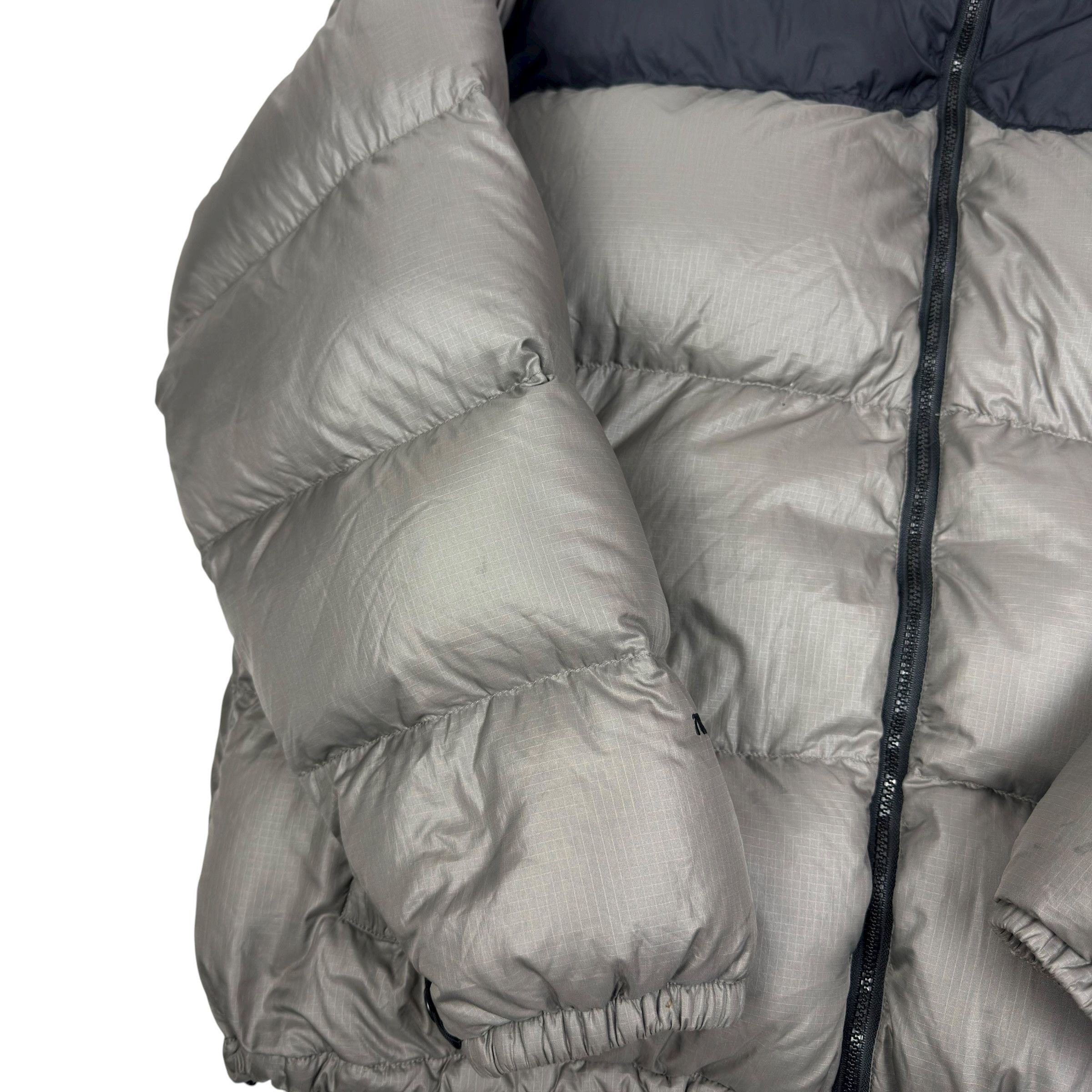 The North Face The North Face 700 Men Gray Black Full Zip Nuptse Jacket 2XL Size US XXL / EU 58 / 5 - 9 Thumbnail