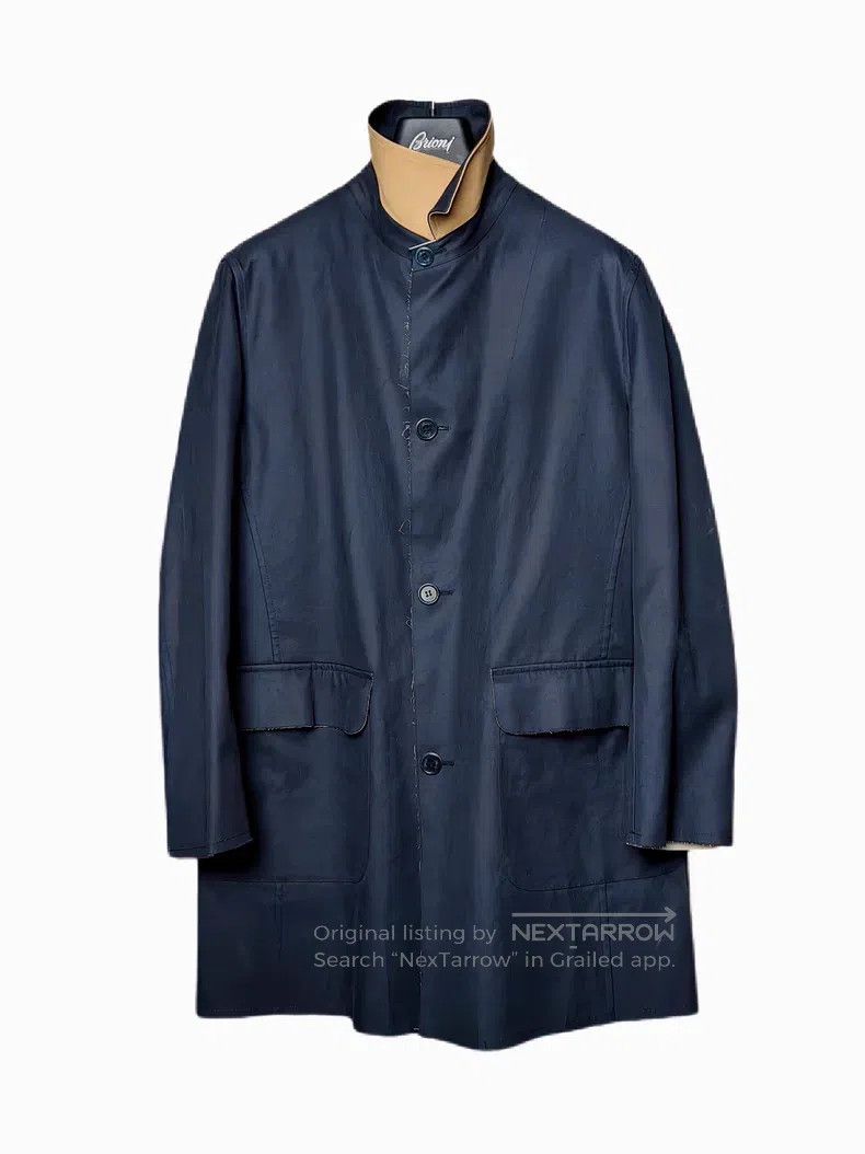 Brioni Brioni Leather-collared double-faced trench coat Size US M / EU 48-50 / 2 - 3 Thumbnail