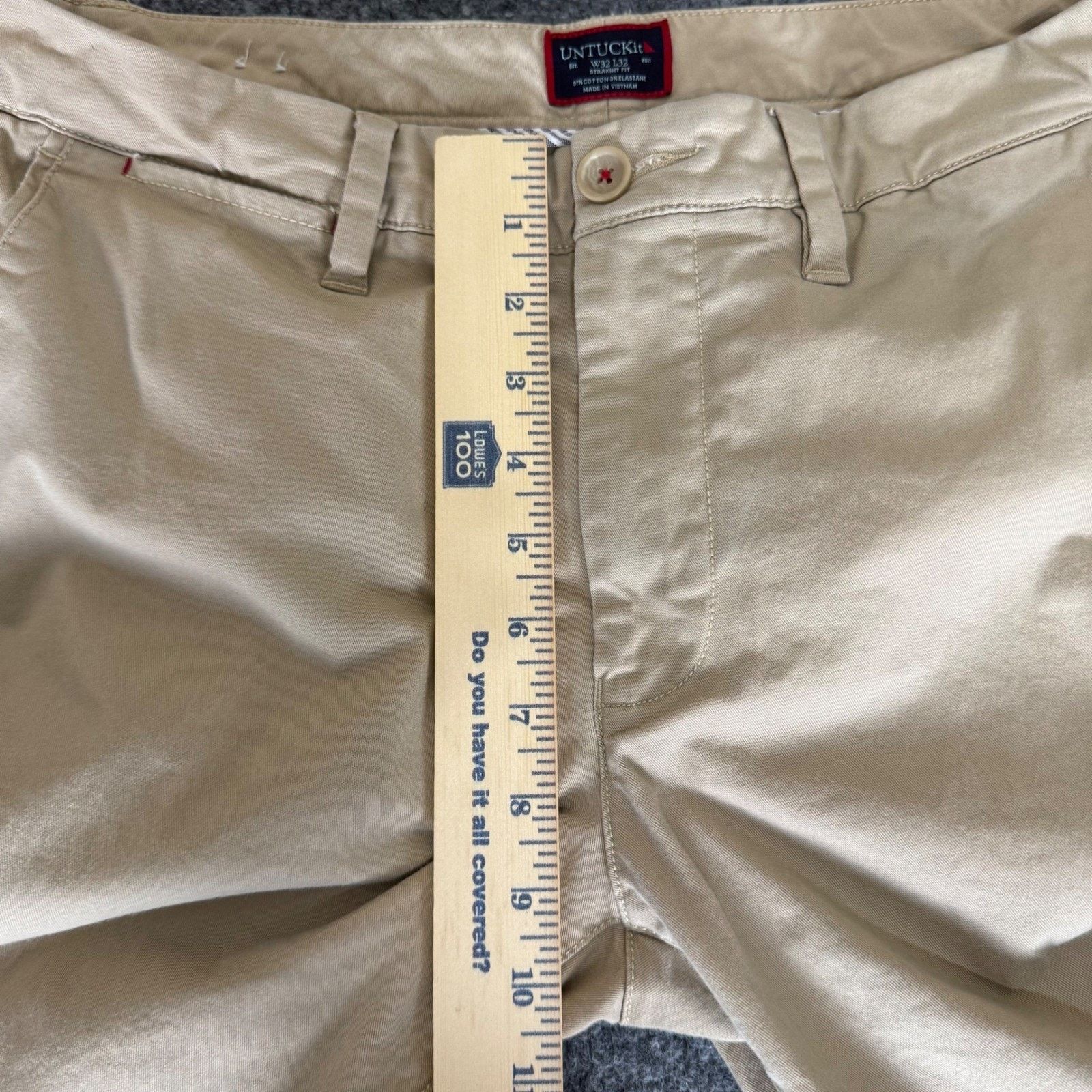 UNTUCKit UNTUCKit Chino Pant Mens 32x32 (33x31) Beige Straight Fit Size US 33 - 6 Thumbnail