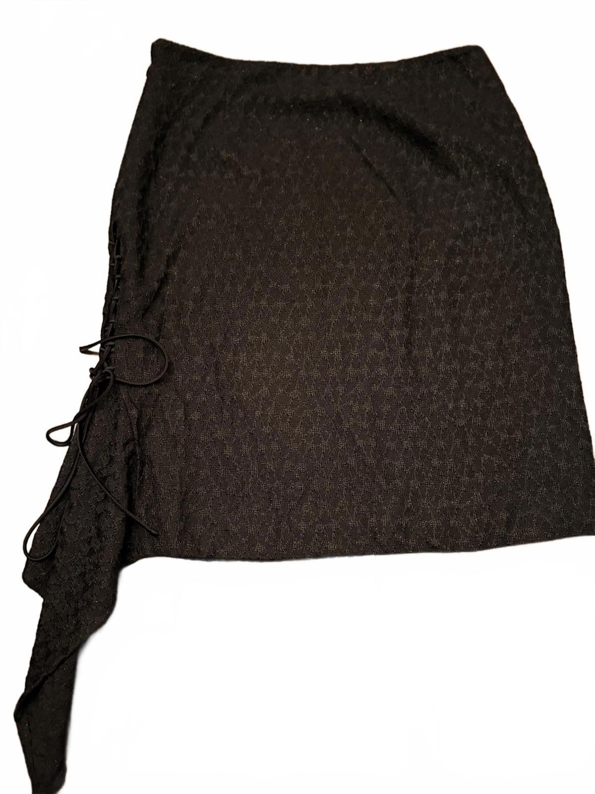 St. John St. John Evening Black Asymmetric Skirt Size 2 Size 26" / US 2 / IT 38 - 3 Thumbnail