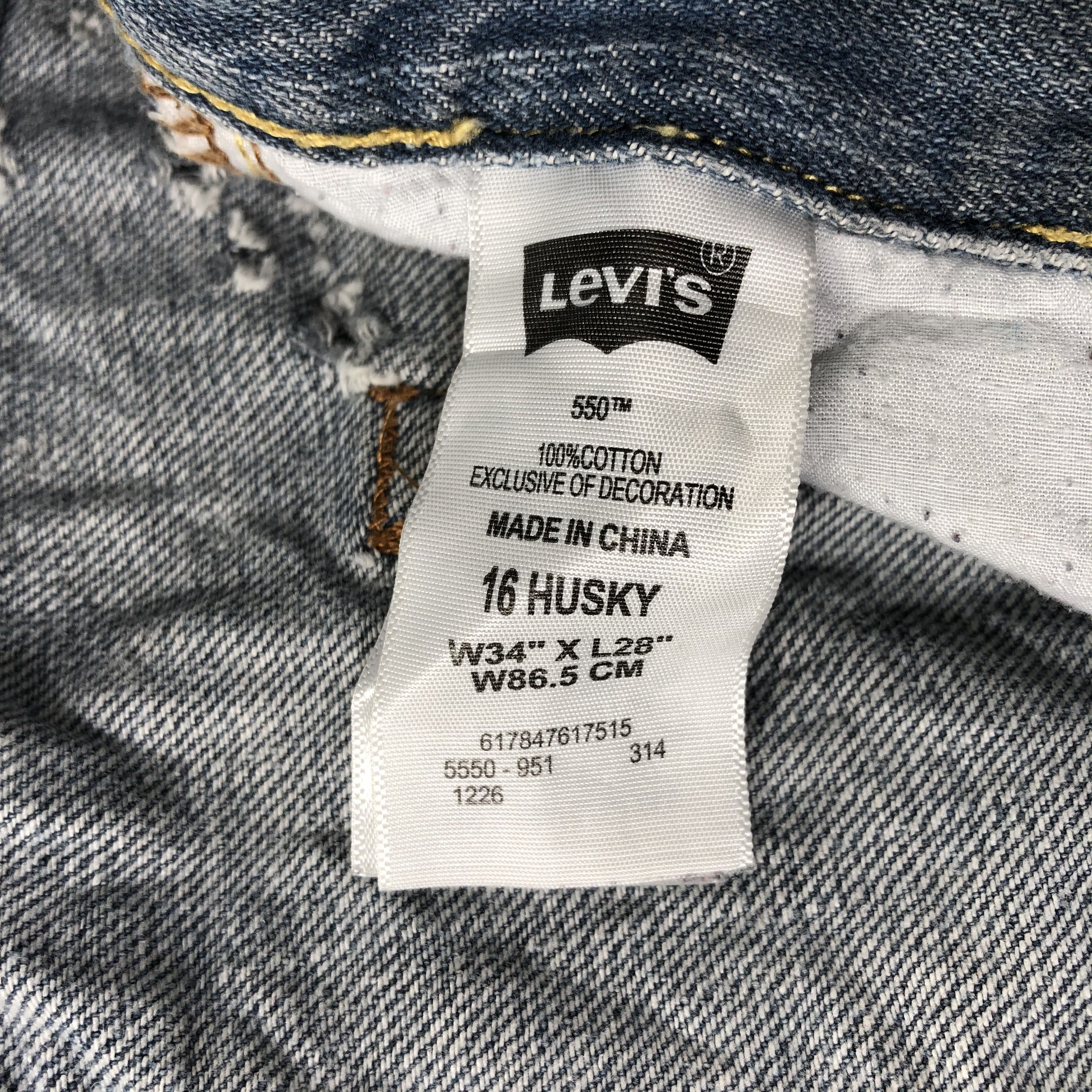 Levi's Vintage Blue Wash Levis 550 Jeans-J2526 Size US 35 - 12 Thumbnail