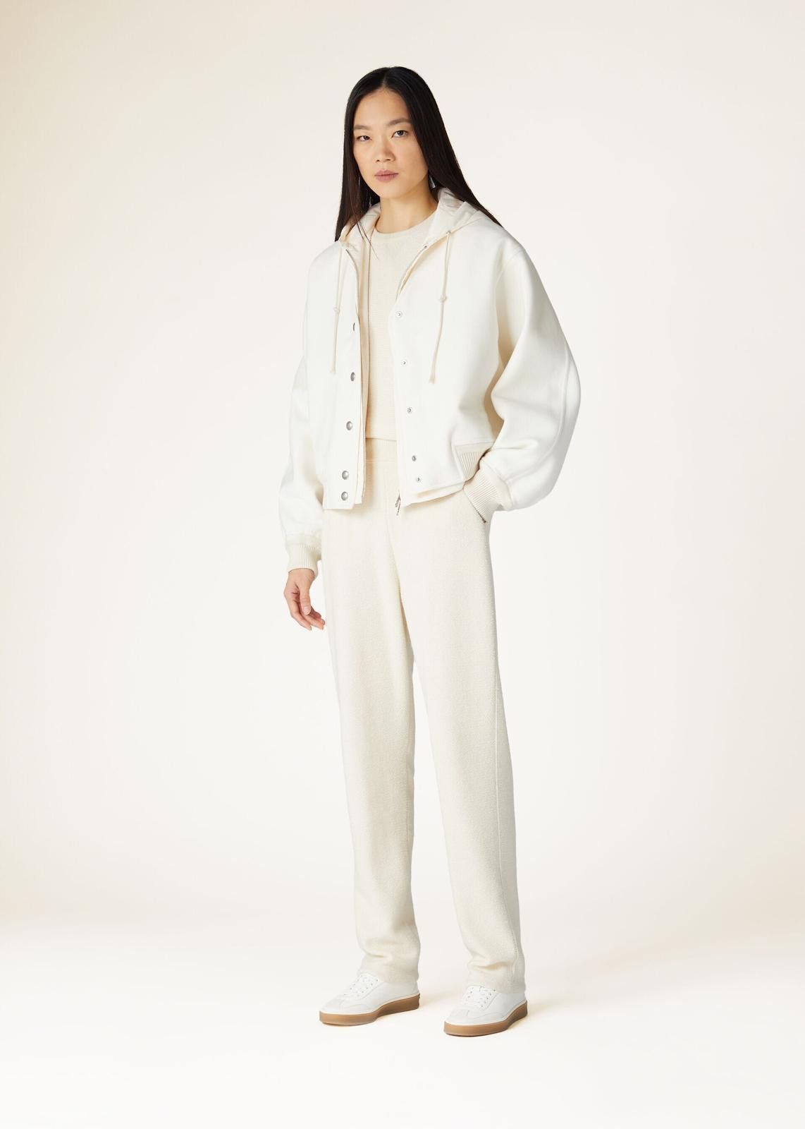 Loro Piana o1srvl11e0425 FAN9102 Amaury Bomber Jacket in Off White Size XS / US 0-2 / IT 36-38 - 4 Thumbnail