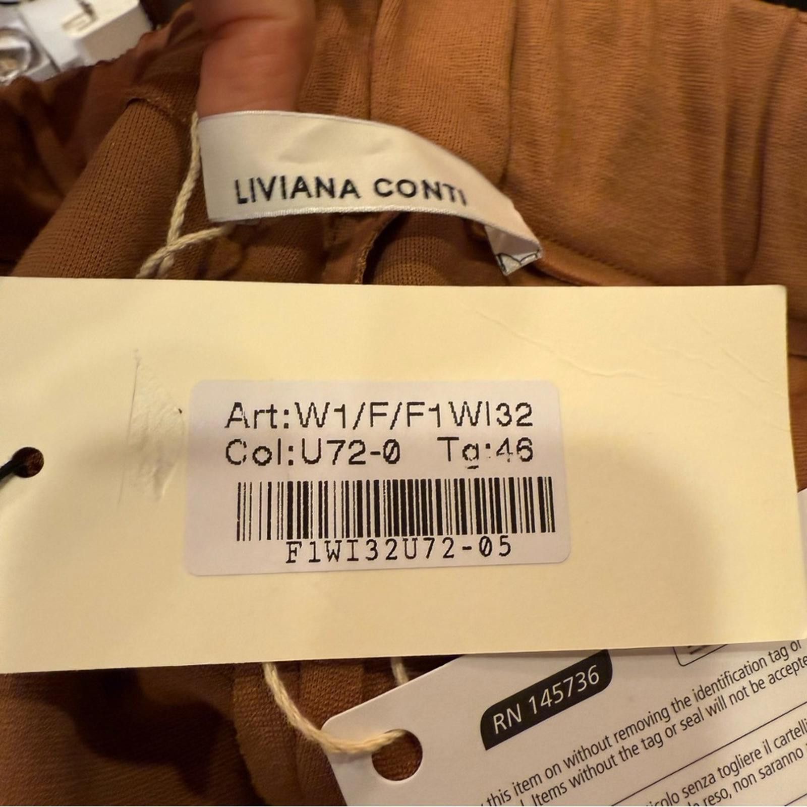 Other Liviana Conti Womens Italian Jersey Pleated Pants sz 10 Size 32" / US 10 / IT 46 - 6 Thumbnail
