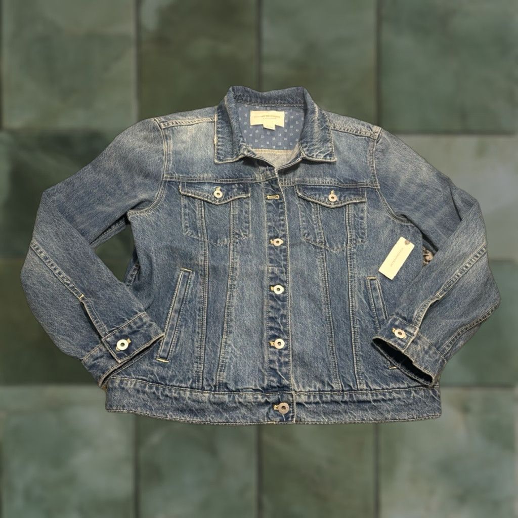 NWT Anthropologie Pilcro and the Letterpress Denim blue jacket size L