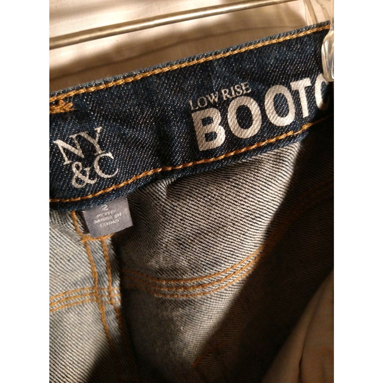 Denime VINTAGE NYC Ladies Jeans Low Rise Bootcut Size 2 Petite Denim Blue Women Jeans Bootcut Petite 2 NY&CO Size 26" / US 2 / IT 38 - 2 Thumbnail