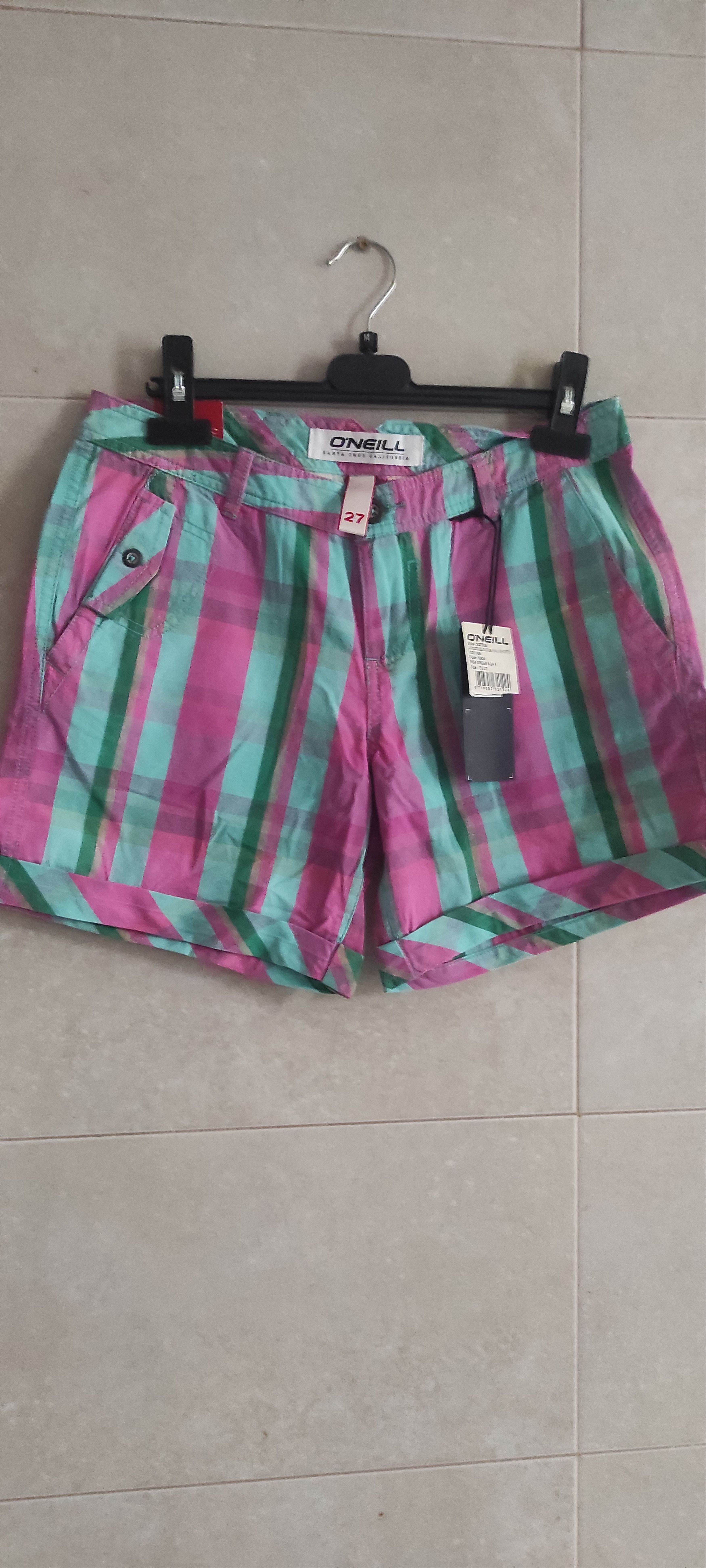 O'Neill Lot Of 2 Oneill Men's Plaid Bermuda Striped Shorts Size 32 Size US 27 - 3 Thumbnail