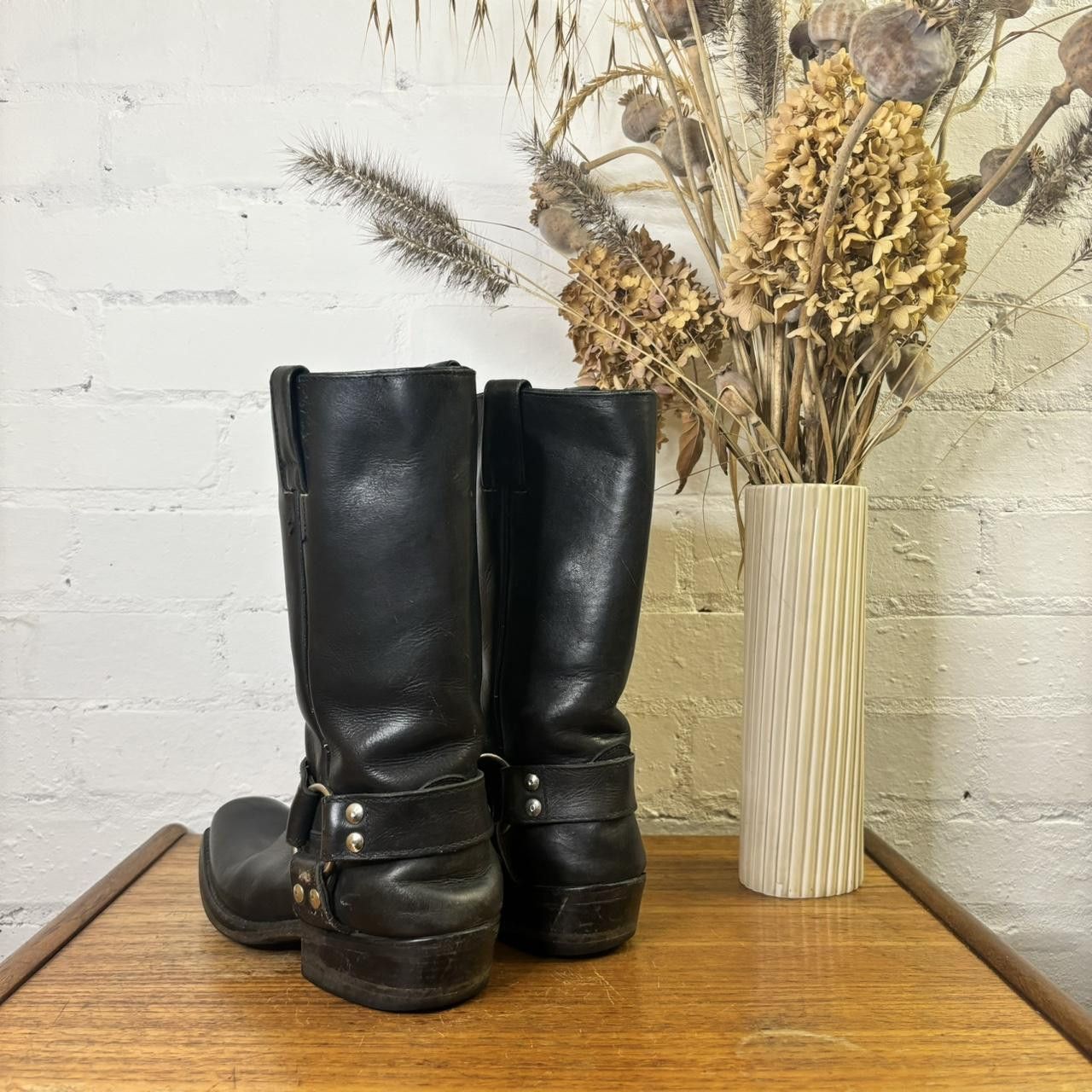 80s Buffalo London Belted Highcut Boot