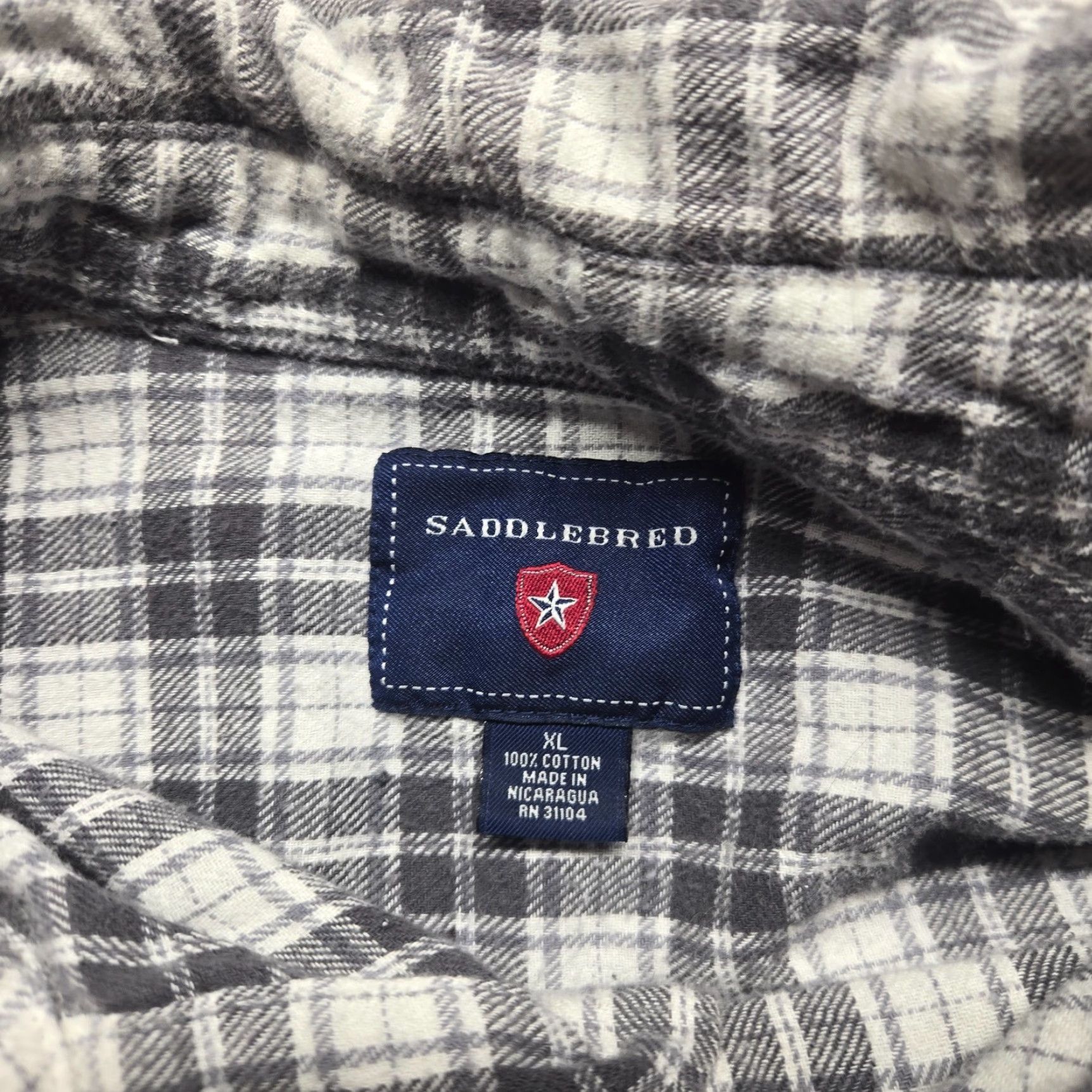 Vintage Saddlebred Shirt Casual Plaid Brown Check Flannel Button-Up Adult Men's XL Size US XL / EU 56 / 4 - 2 Thumbnail