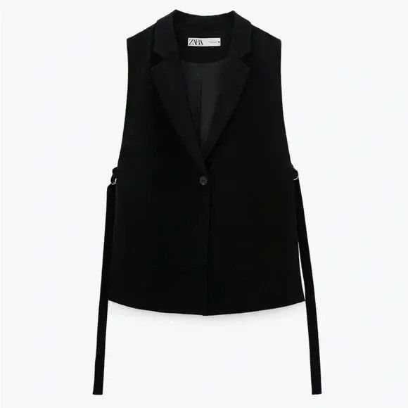 Zara Zara Open Side Long Vest Designed Blazer Vest Jacket Size M / US 6-8 / IT 42-44 - 4 Thumbnail