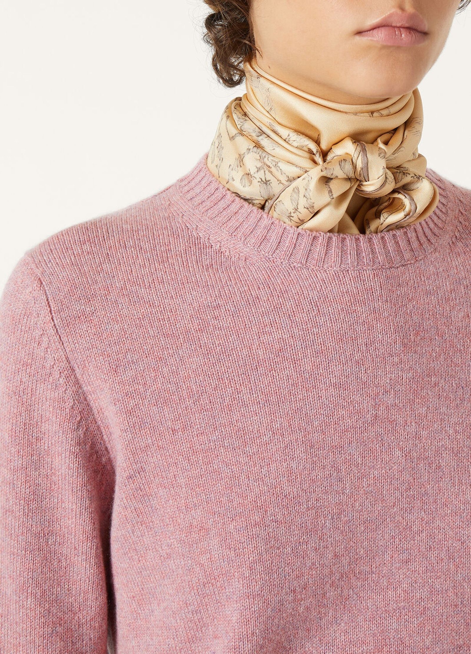 Loro Piana o1srvl11e0526 FAM5162 Parksville Crewneck Sweater in Pink Size S / US 4 / IT 40 - 3 Thumbnail