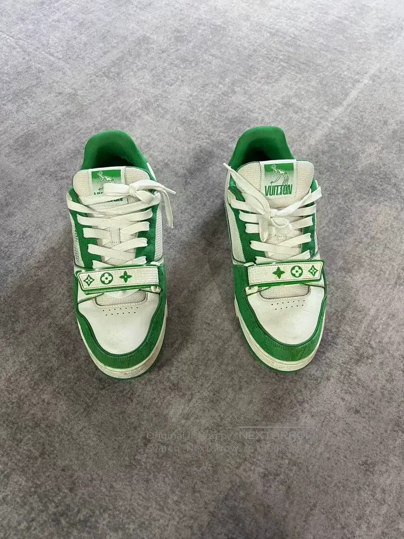 Louis Vuitton Louis Vuitton Green Velcro shoes Size US 8 / EU 41 - 1 Thumbnail