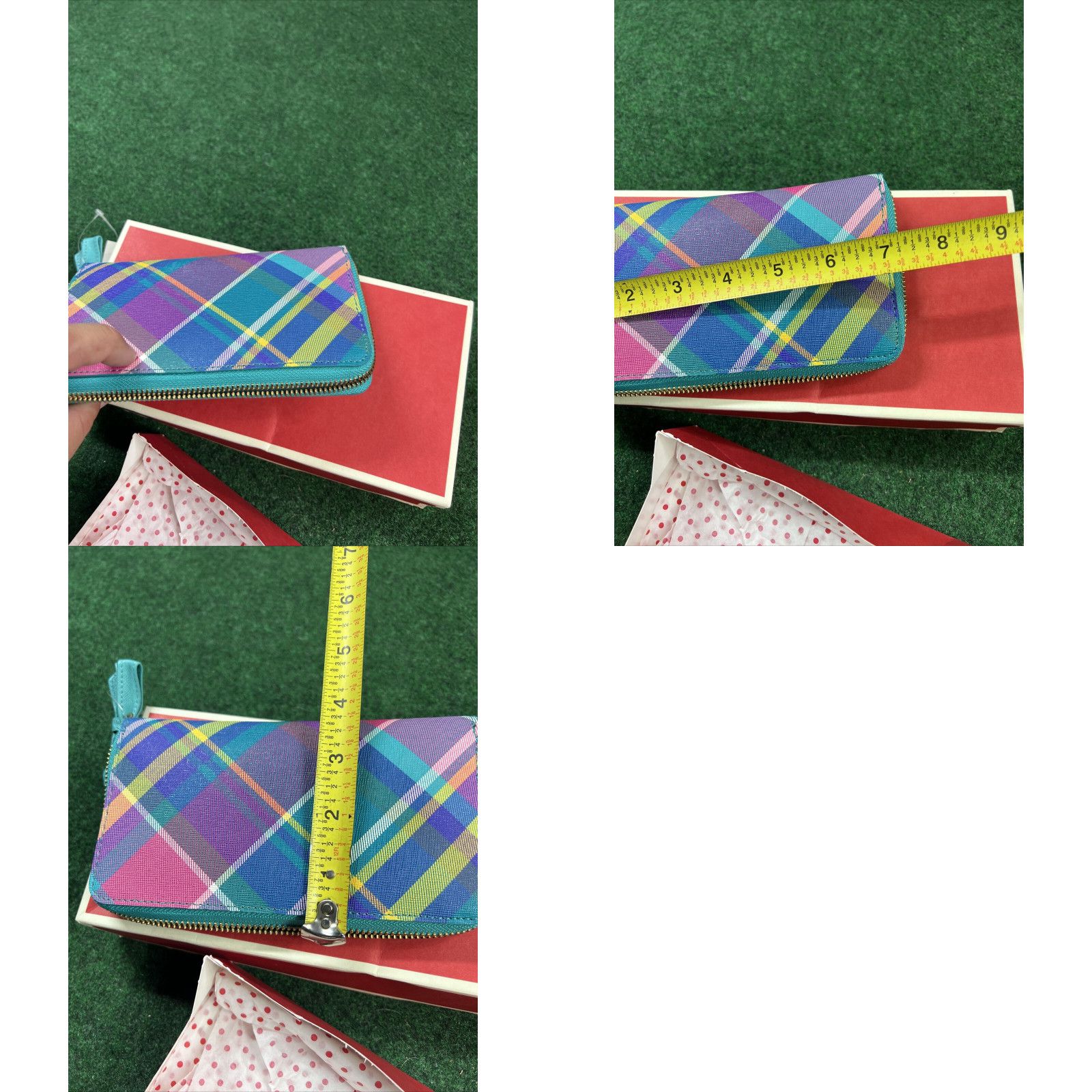 Talbots TALBOTS NEW W/TAG $69.50 PRINTED SAFFIANO LEATHER ZIP AROUND WALLET Size ONE SIZE - 8 Thumbnail