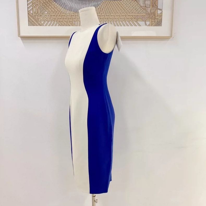Dior Dior Blue and white stitching dress Size XXS / US 00 / IT 34 - 4 Thumbnail
