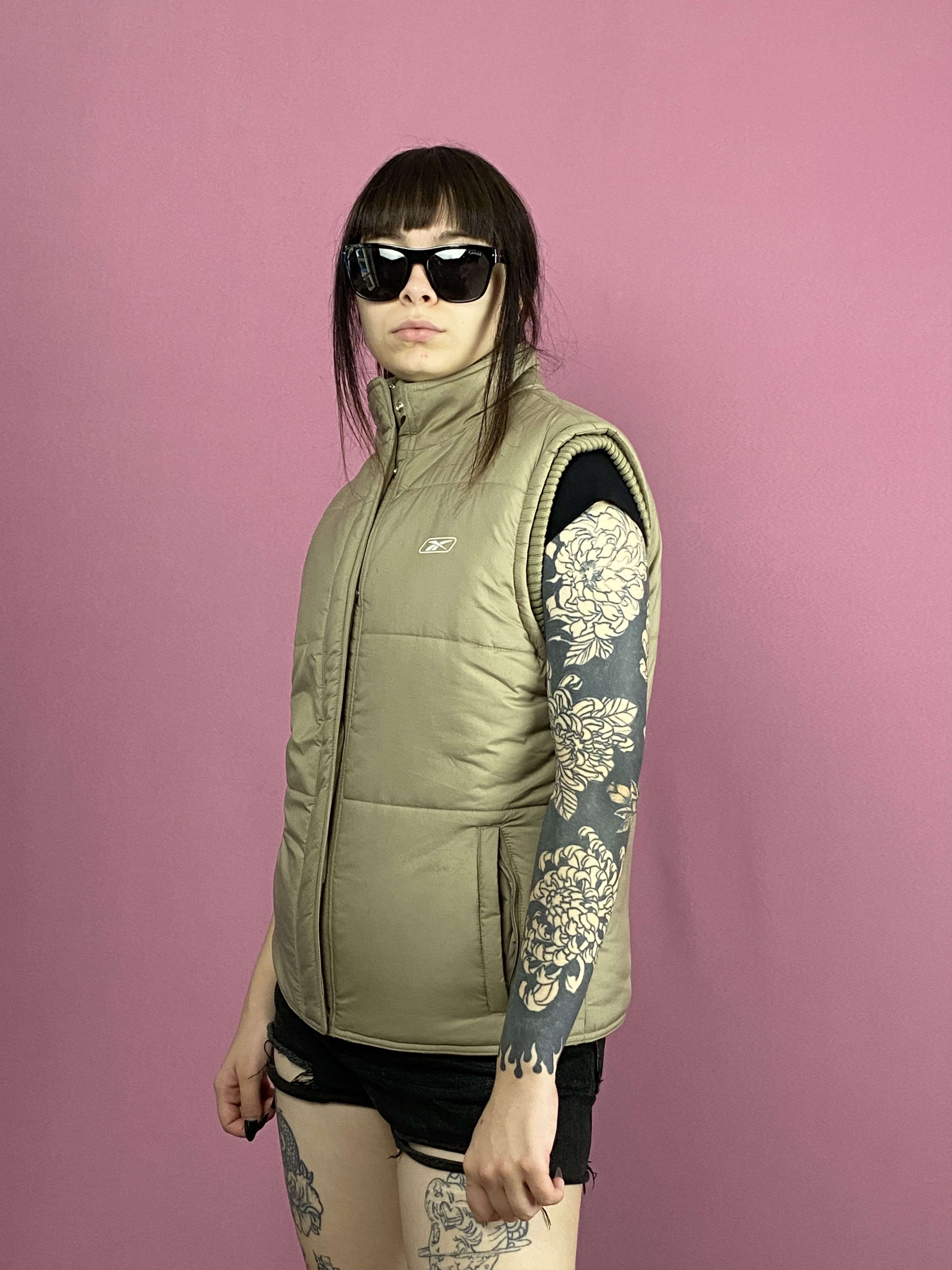 Reebok × Vintage 90s Reebok Vintage Women's Puffer Vest - L Size L / US 10 / IT 46 - 2 Thumbnail