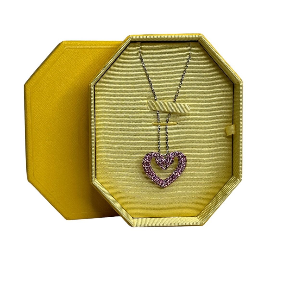 Swarovski Swarovski Sublima Pendant (Pink) Swan Heart, Large, Necklace Size ONE SIZE - 2 Thumbnail