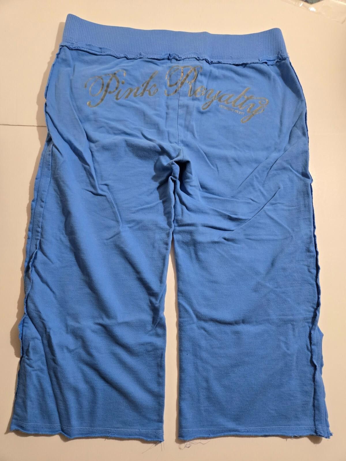 Designer Victorias Secret PINK Vintage Capri Sweatpants Wide Royalty Size 32" / US 10 / IT 46 - 3 Thumbnail