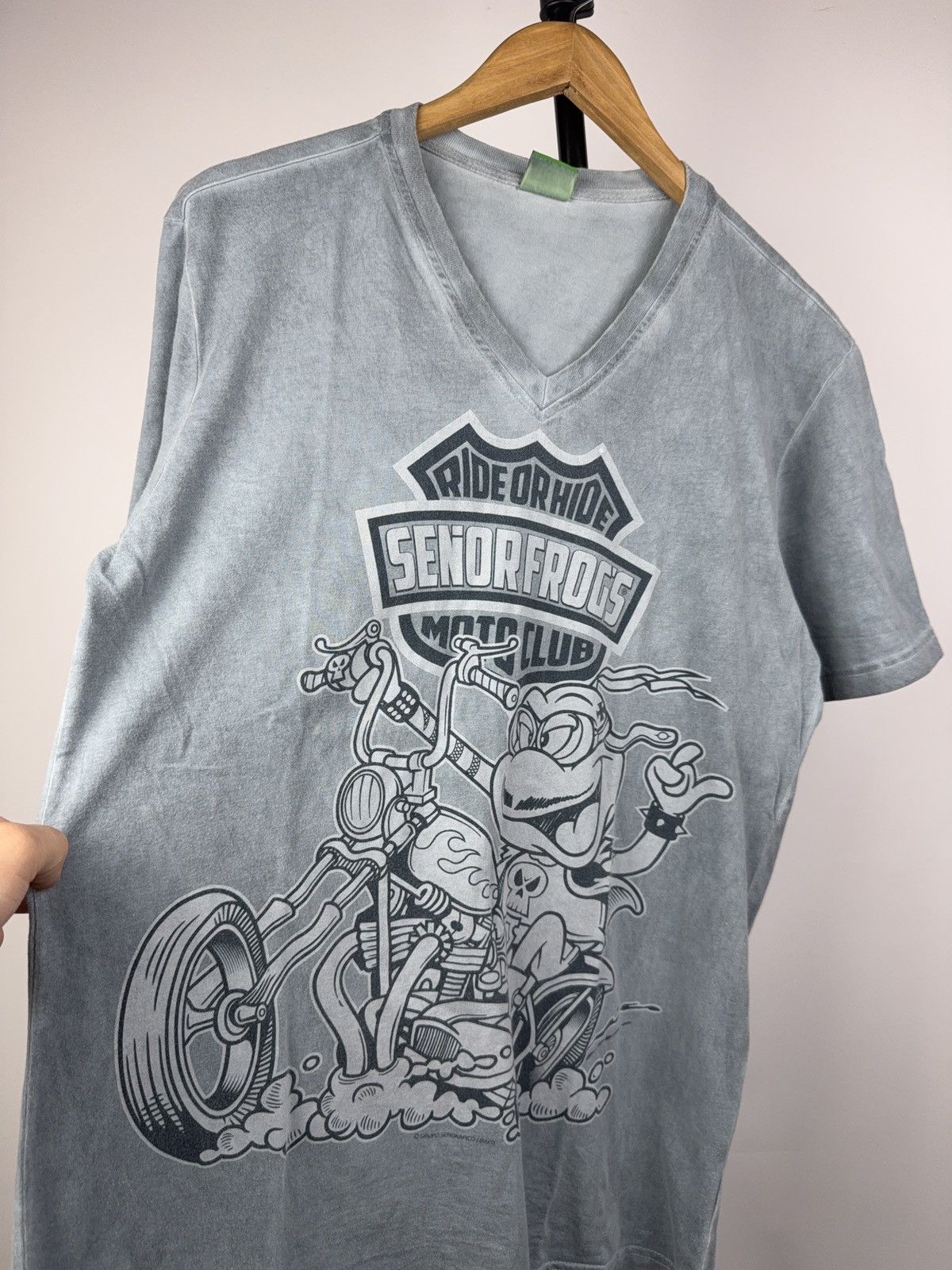 Vintage 2013 Senor Frog’s Ride Or Hide Moto Club Biker Graphic Tee Size US L / EU 52-54 / 3 - 4 Thumbnail