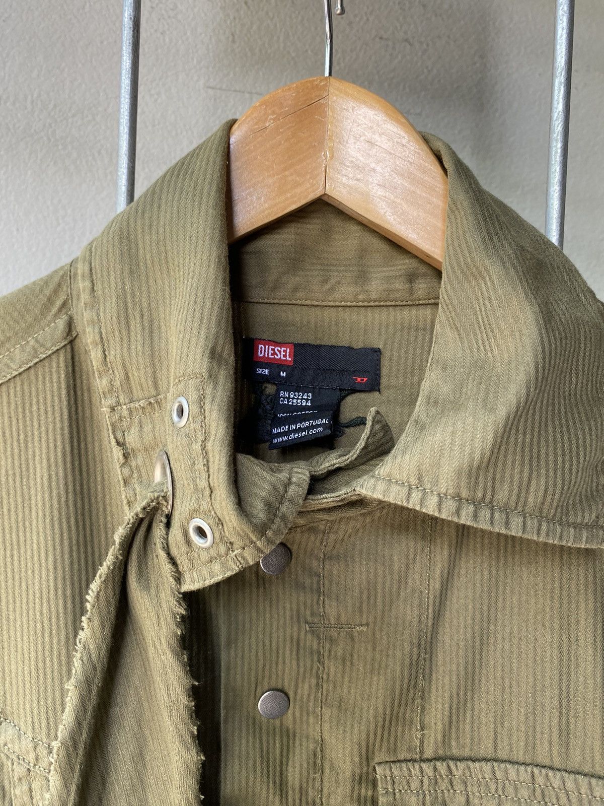 Diesel DIESEL Olive Snap Button Shirt Size M / US 6-8 / IT 42-44 - 3 Thumbnail