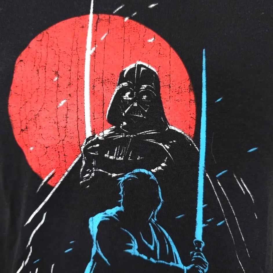 Star Wars Star Wars T Shirt Mens Small Black Obi Wan Kenobi Darth Vader Balance Size US S / EU 44-46 / 1 - 3 Thumbnail