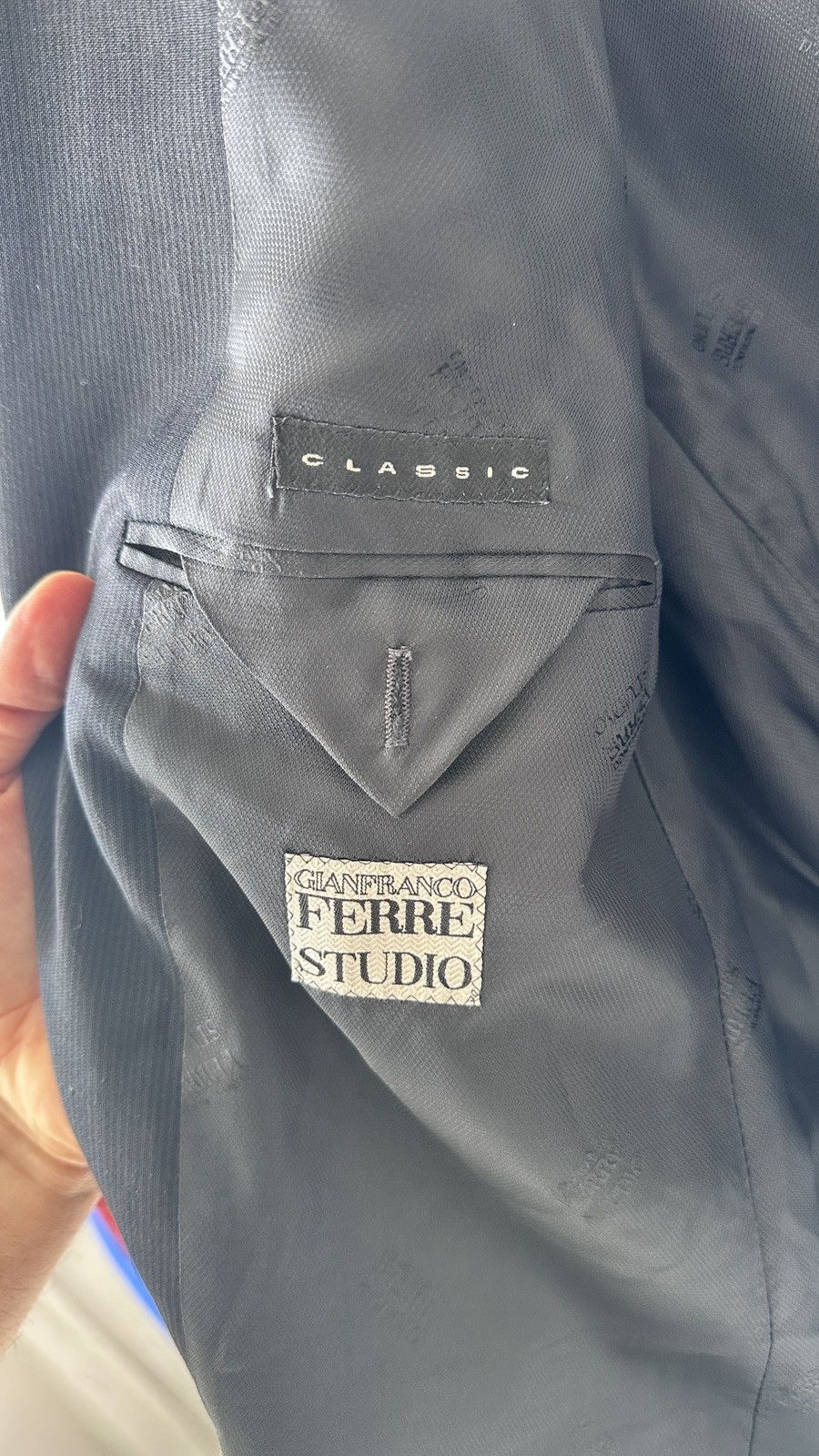Gianfranco Ferre Gianfranco Ferre Studio Suit 100% Virgin Wool Made in Italy Size 44R - 12 Thumbnail