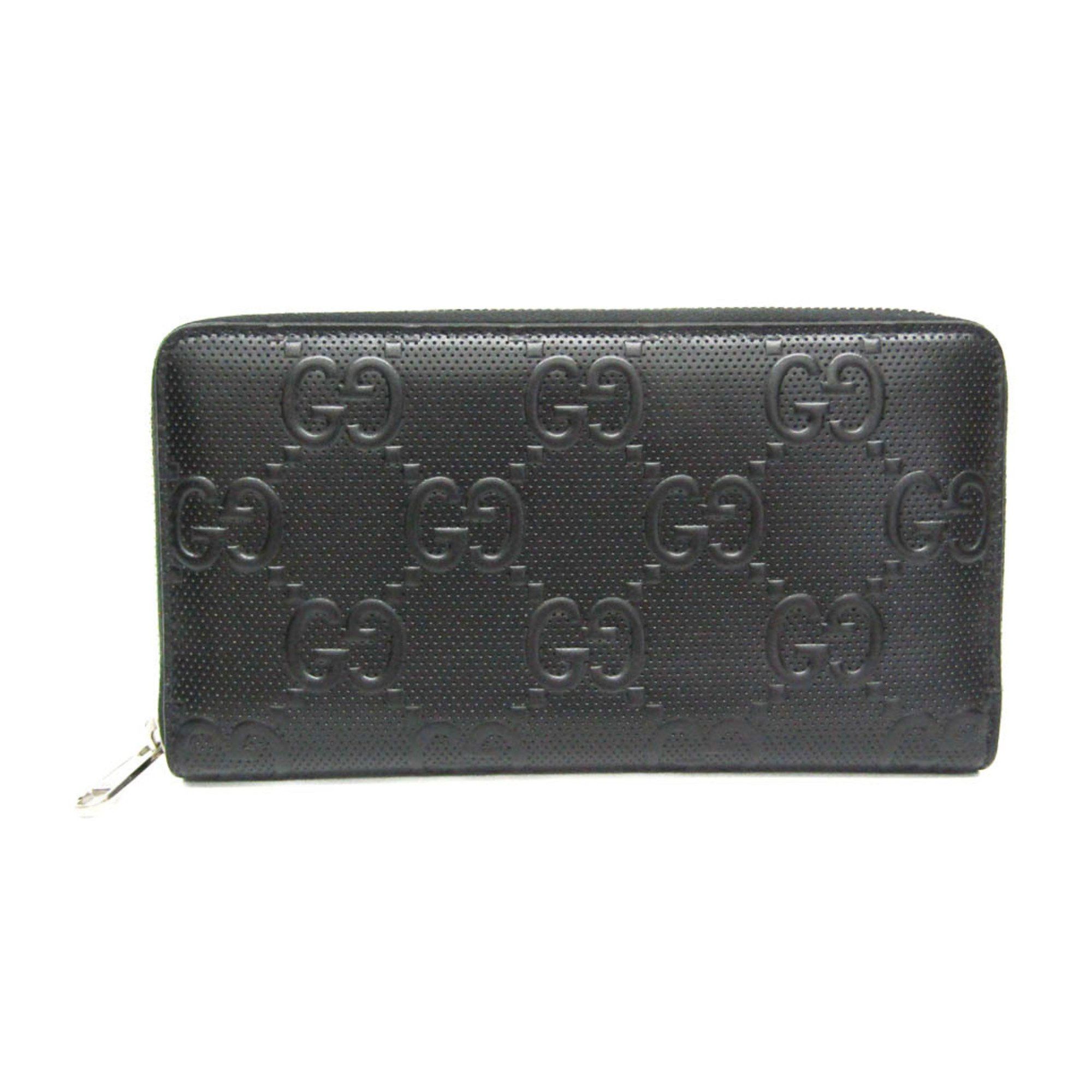 Gucci Gucci GG Embossed Zip-around Organizer 625563 Men's Leather Long Wallet (bi-fold) Black Size ONE SIZE - 1 Thumbnail