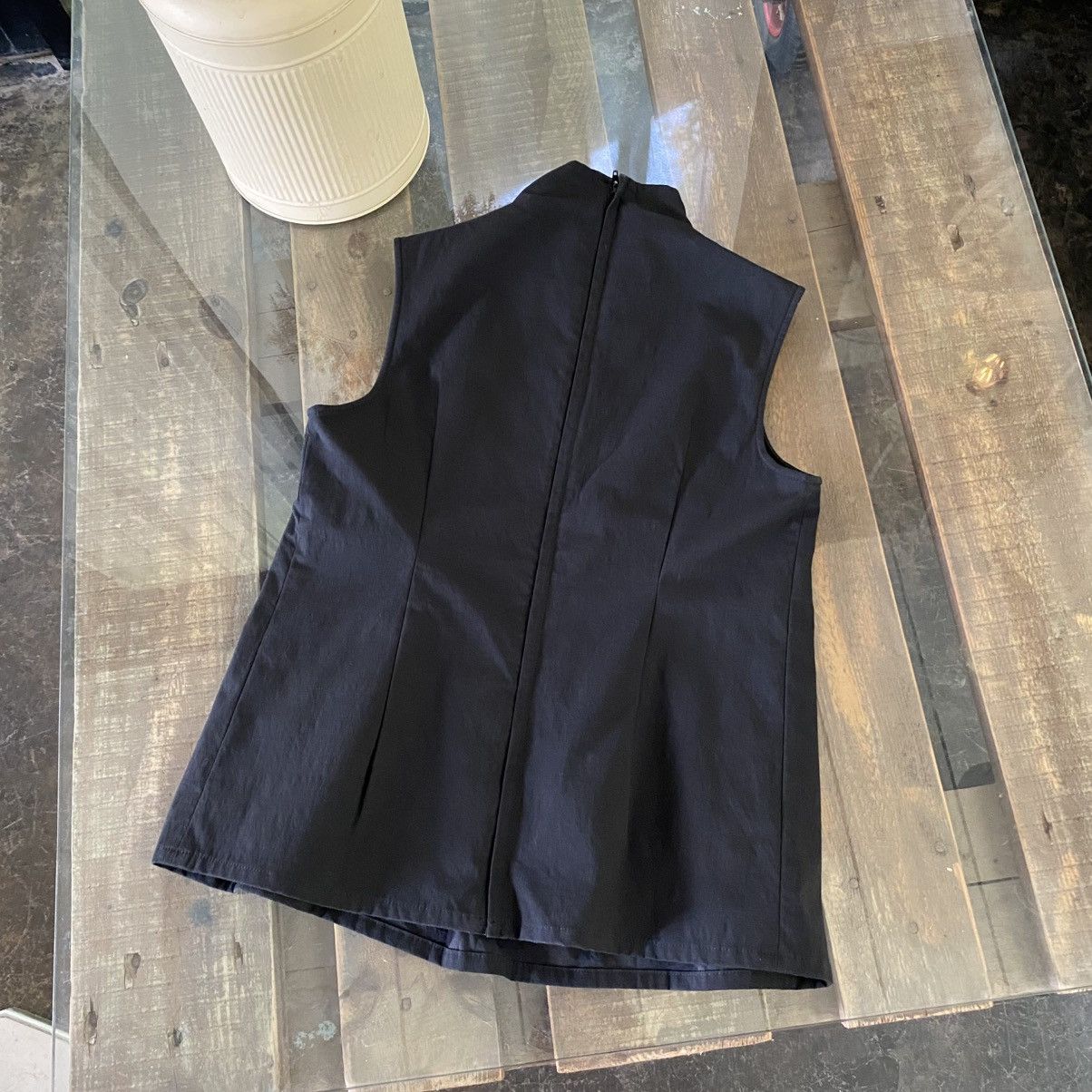 Japanese Brand A/T Black Pleated High Neck Top Size M / US 6-8 / IT 42-44 - 15 Thumbnail