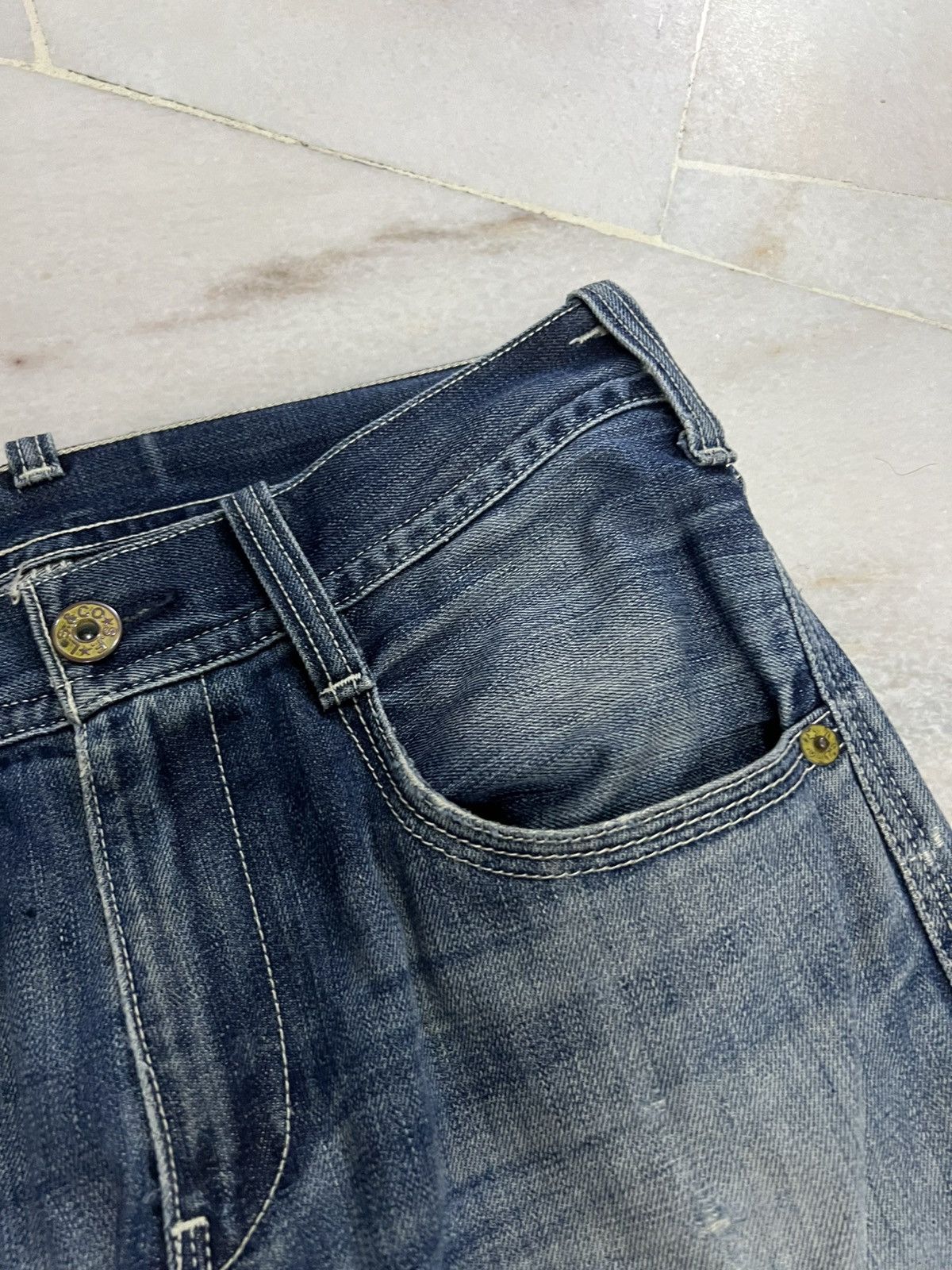 Levi's × Levi's Vintage Clothing 💥Vintage Levis 504 Distressed Mud Wash Jean Size US 32 / EU 48 - 10 Thumbnail