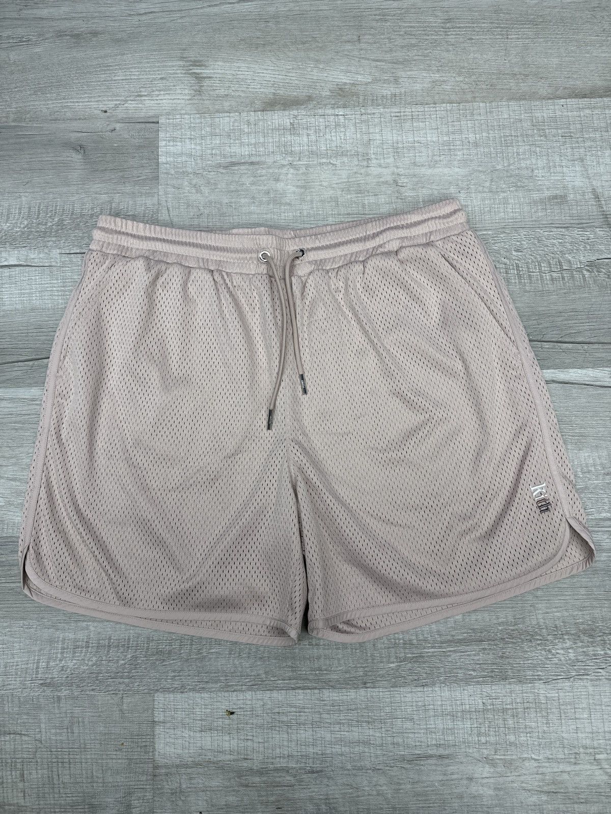 image of Kith Logo Mesh Short in Pink, Men's (Size 38)