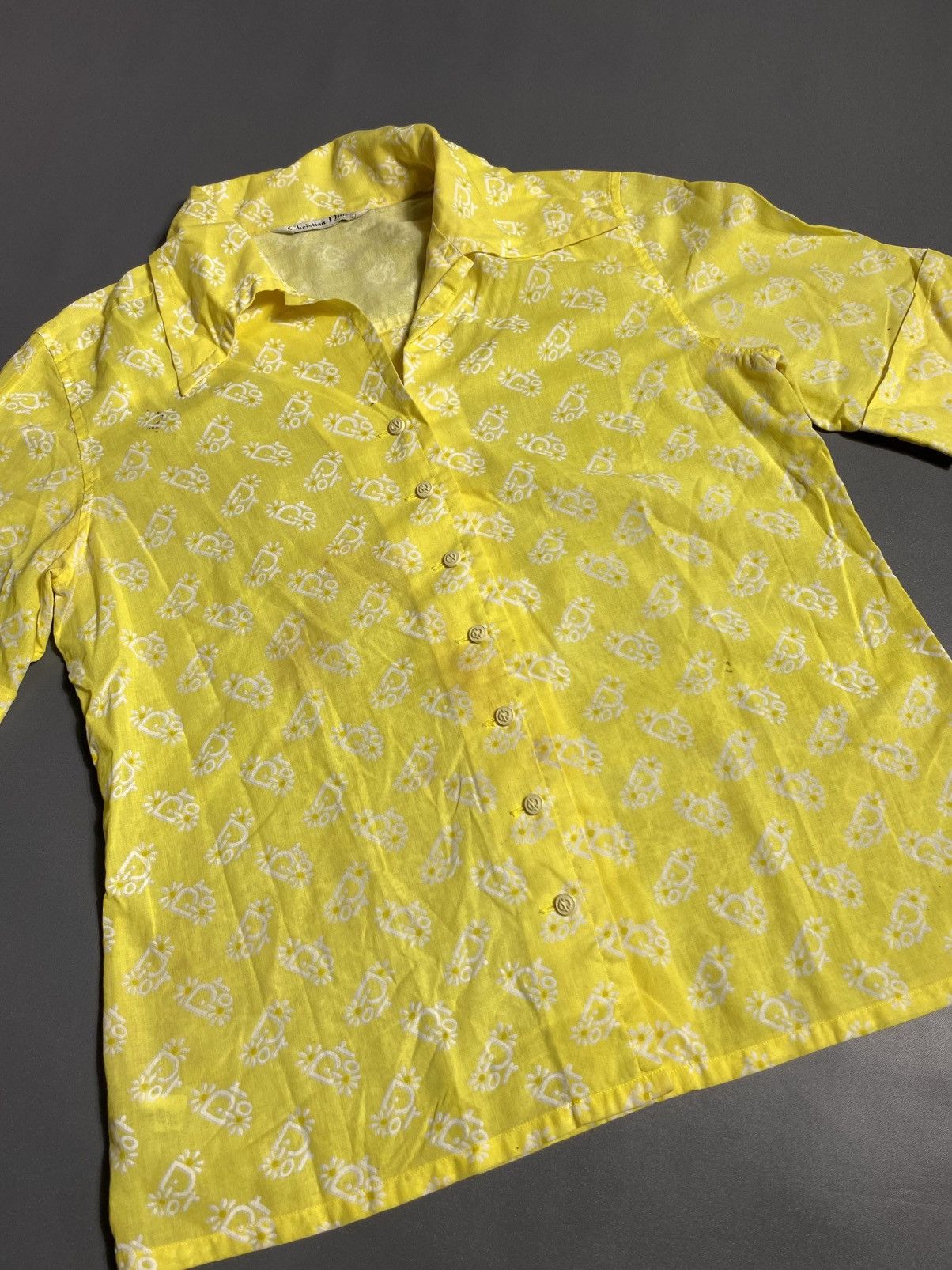 Christian Dior Monsieur Christian Dior Full Print Button Up Shirt Size L / US 10 / IT 46 - 2 Thumbnail