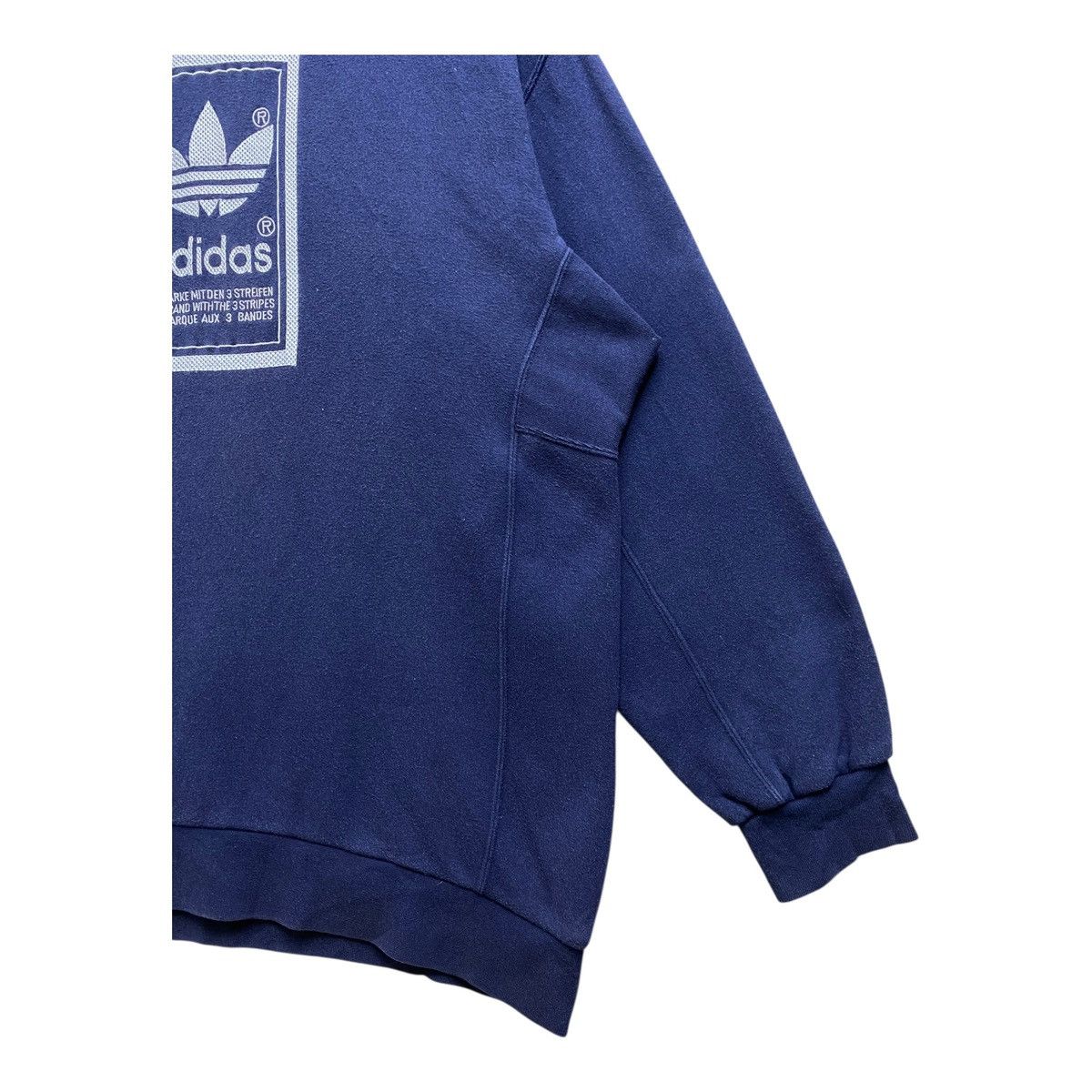 Adidas Vintage Adidas 90s Trefoil Oversized Sweatshirt Blue 2XL Size US XXL / EU 58 / 5 - 4 Thumbnail